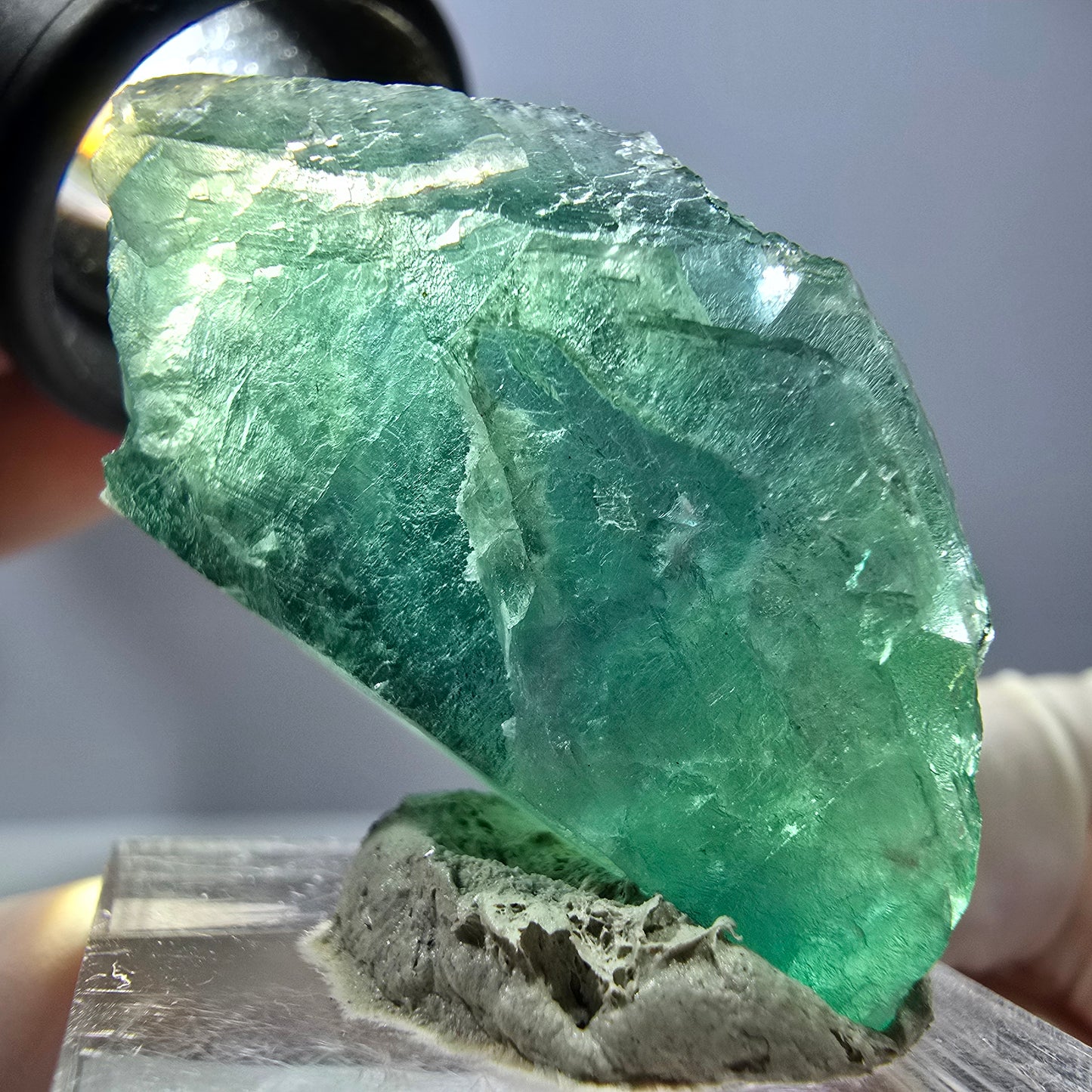 Rare spécimen de cube de fluorite fantôme, vert Okorusu, Namibie 35 x 27 x 20 mm