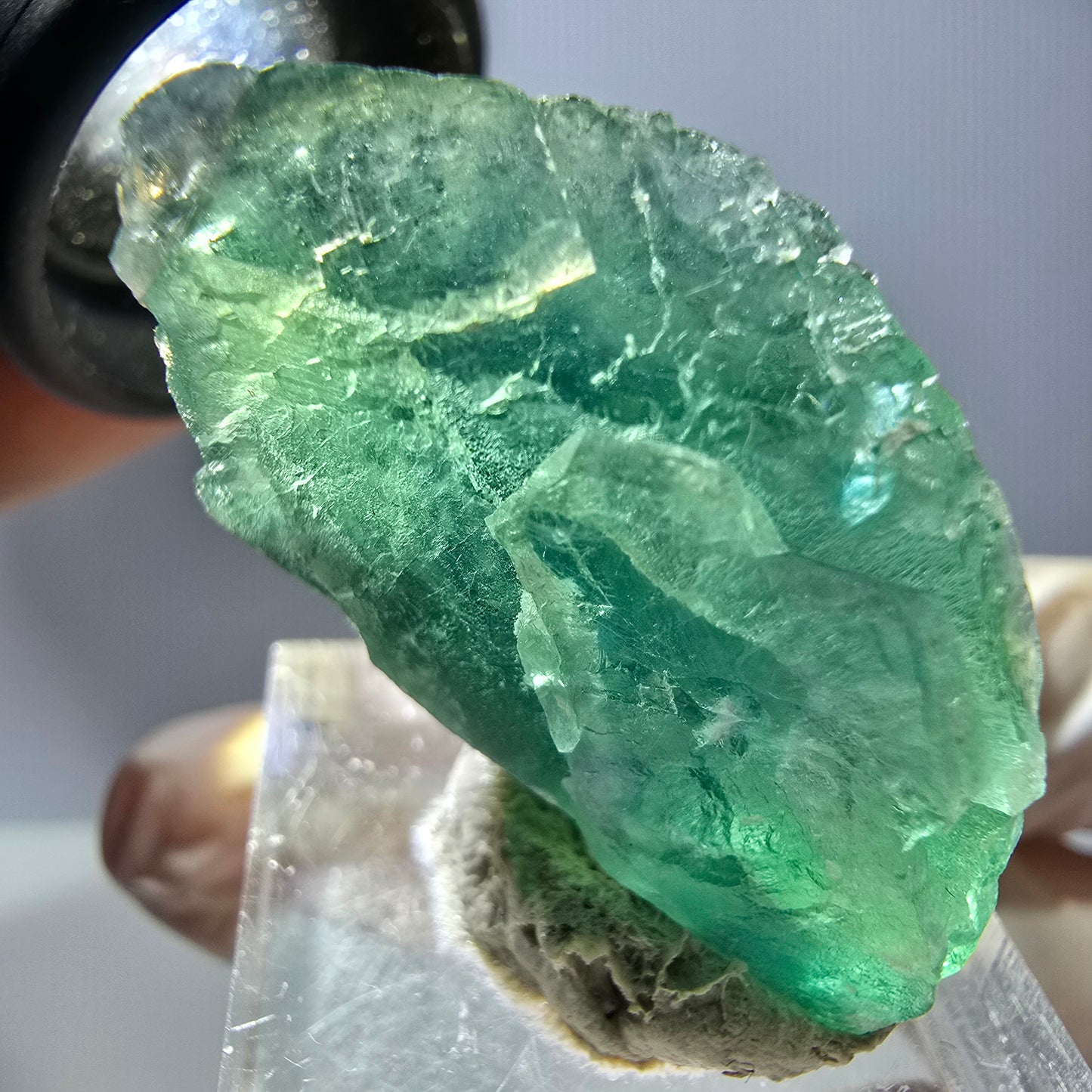 Rare spécimen de cube de fluorite fantôme, vert Okorusu, Namibie 35 x 27 x 20 mm