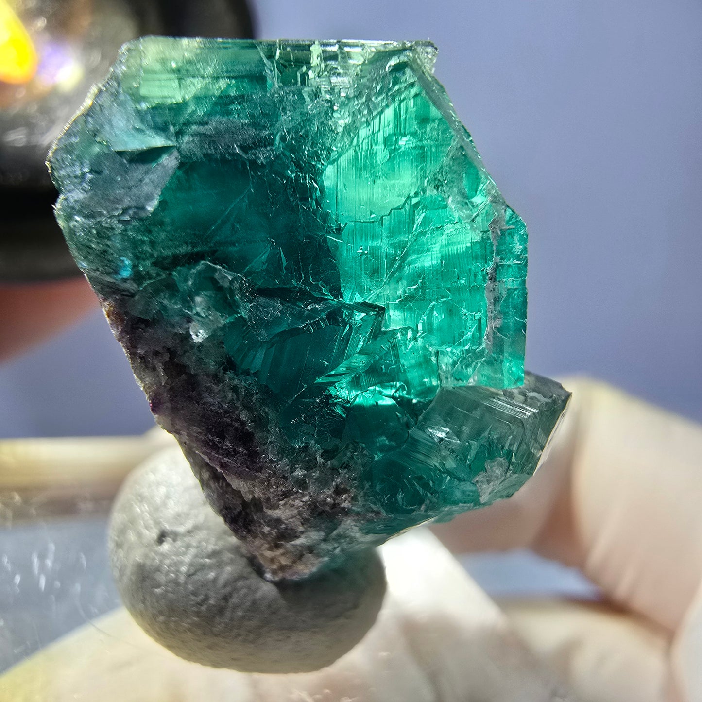 Rare spécimen de cube de fluorite fantôme, vert Okorusu, Namibie 32 x 29 x 17 mm