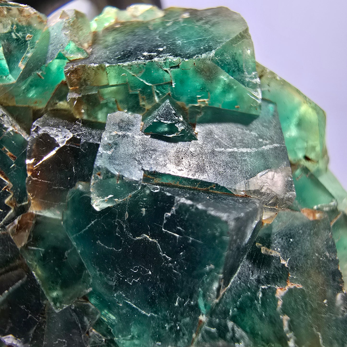 Seltene Phantom Fluorit Würfel Stufe, grün Okorusu, Namibia 41*34*20mm