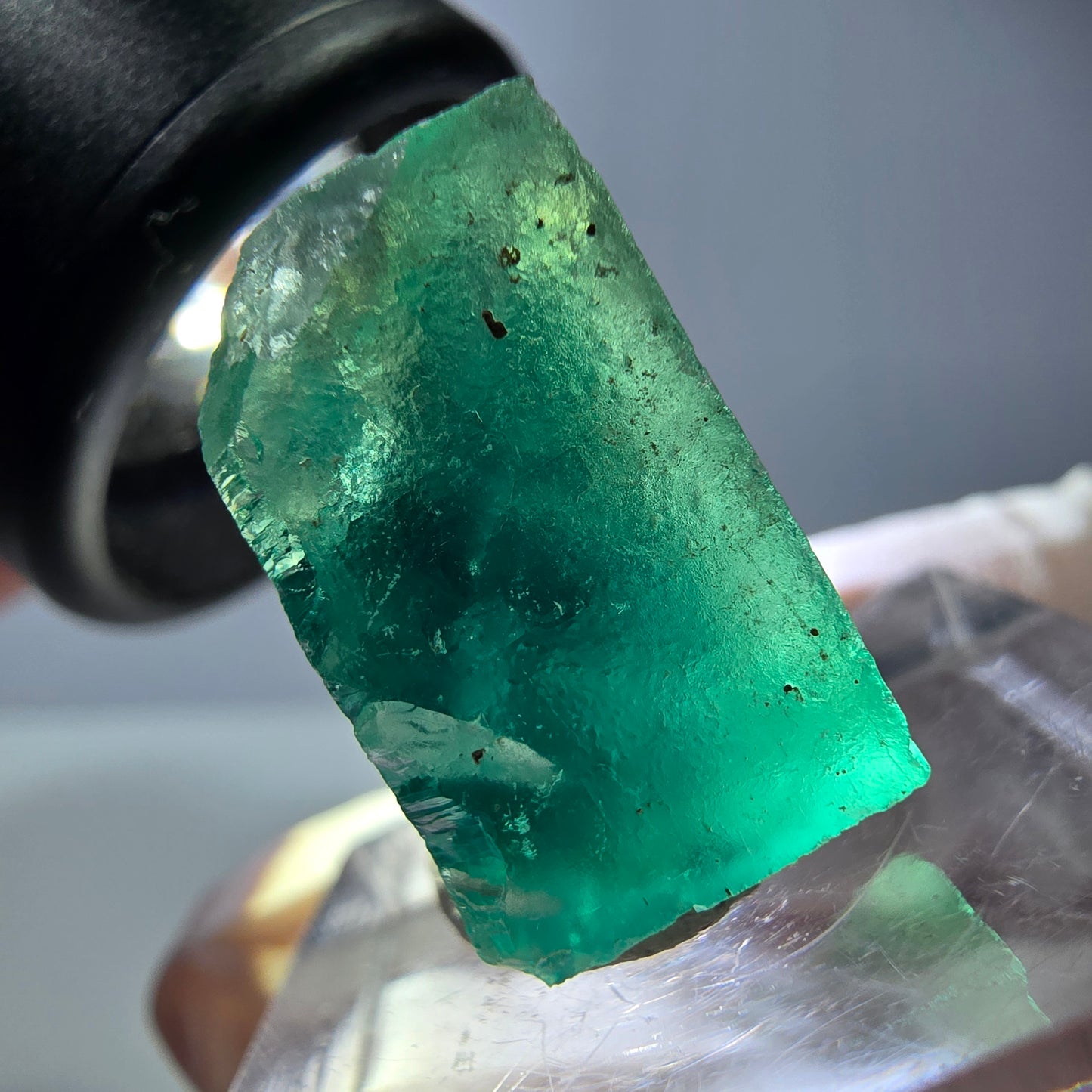 Klarer Phantom Fluorit Würfel parkettiert, grün Okorusu, Namibia 20*18*11mm