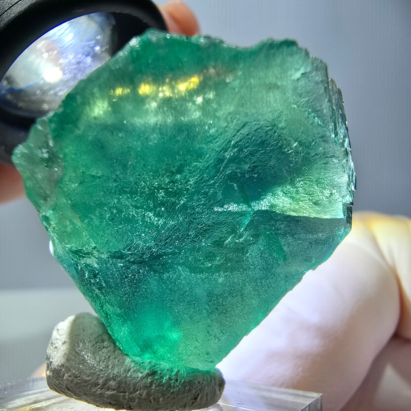 Klarer Phantom Fluorit Würfel parkettiert, grün Okorusu, Namibia 38*25*25mm