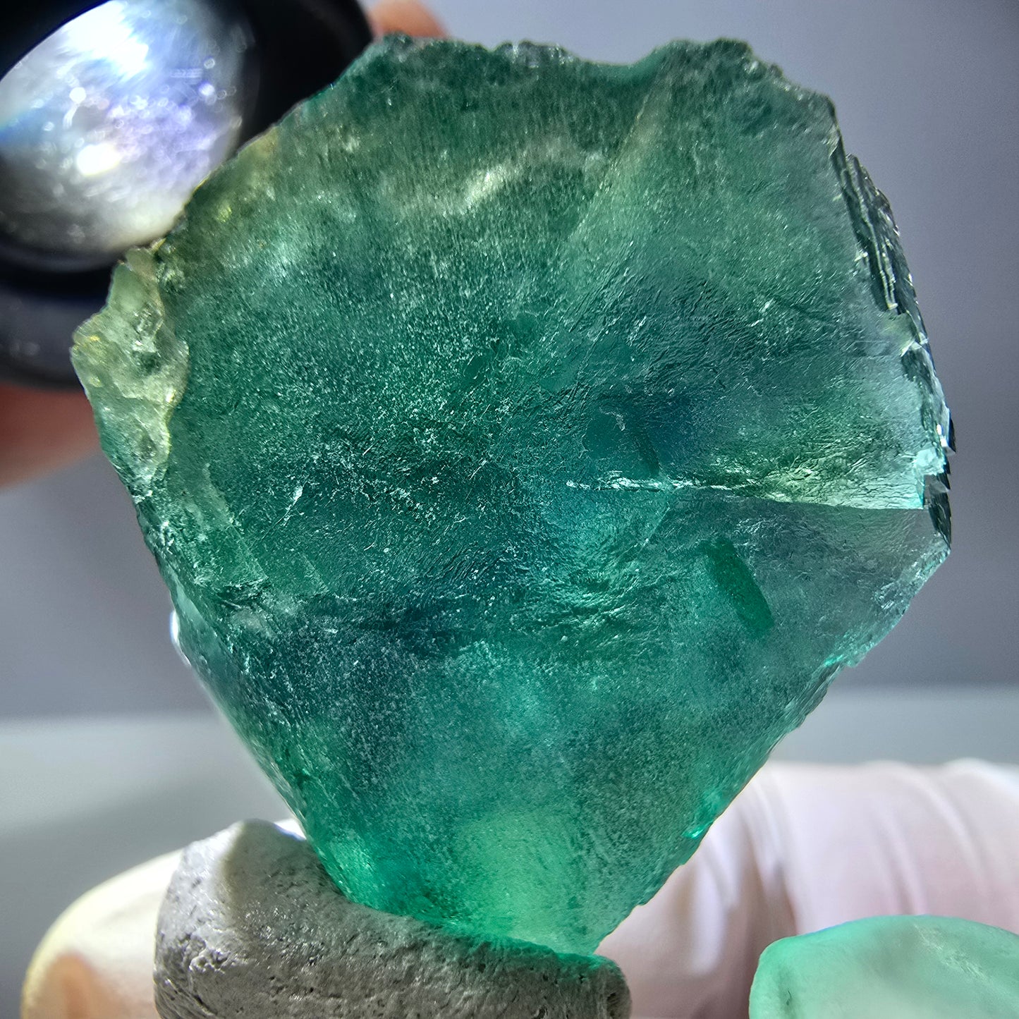 Klarer Phantom Fluorit Würfel parkettiert, grün Okorusu, Namibia 38*25*25mm