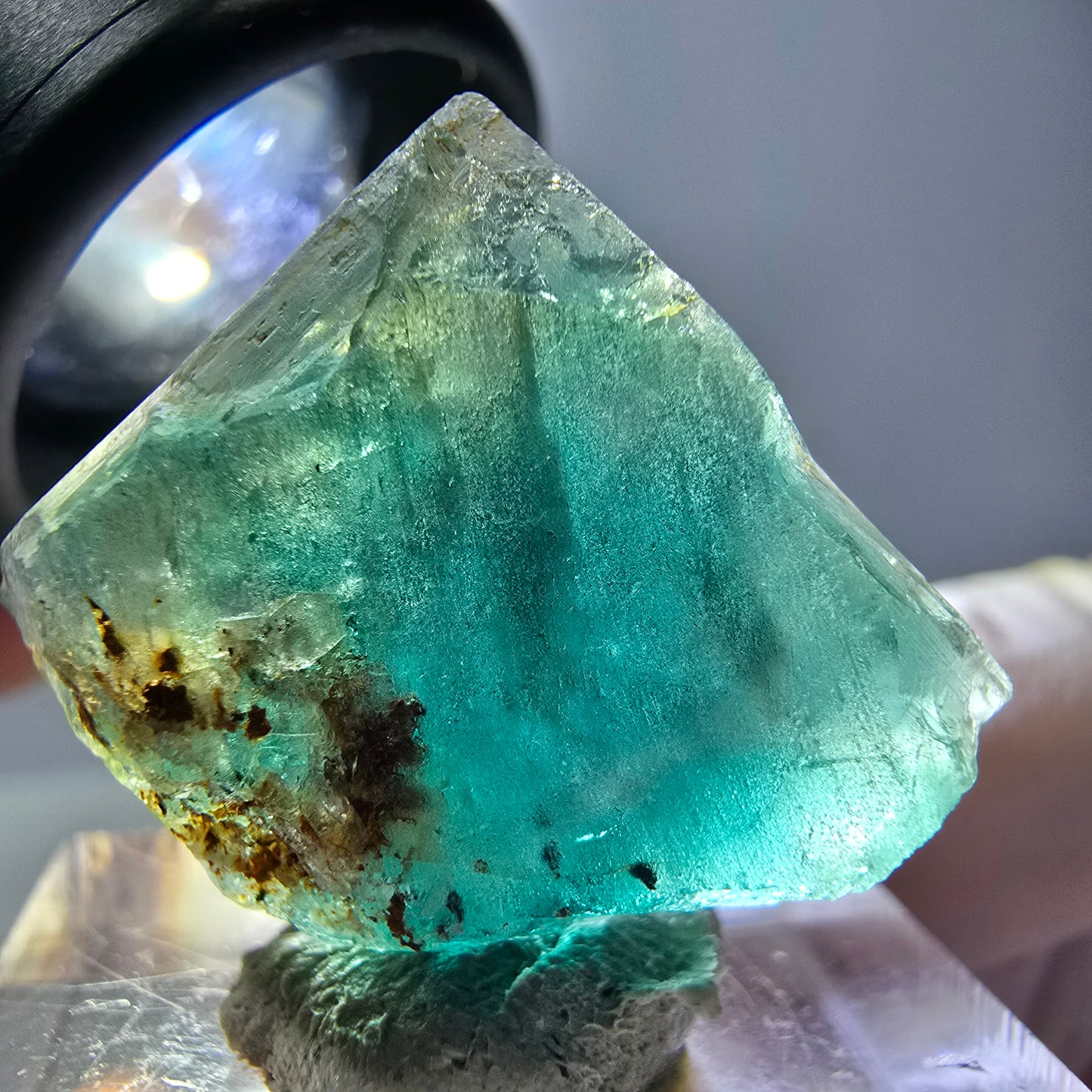 Klarer Phantom Fluorit Würfel parkettiert, grün Okorusu, Namibia 20*19*10mm