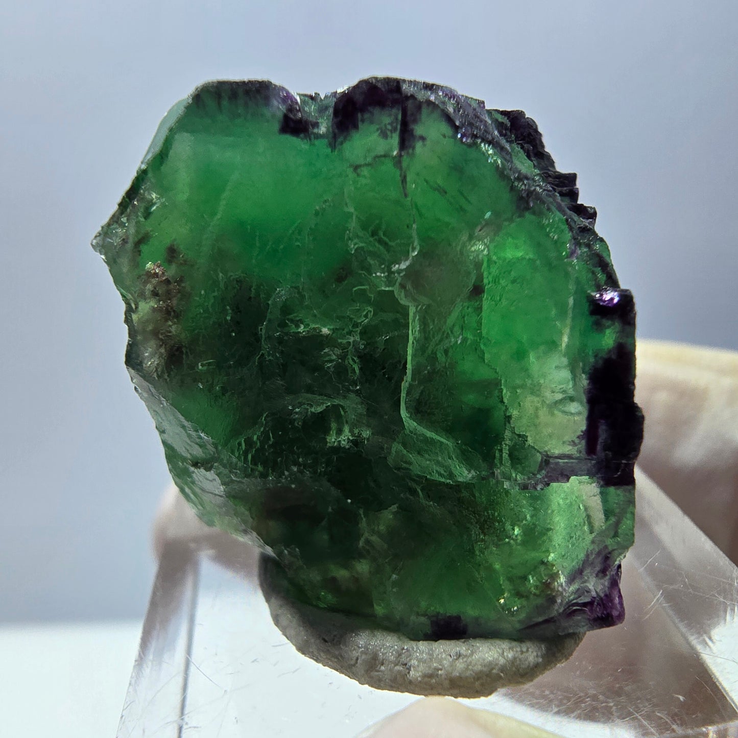 Phantom Fluorit Würfel parkettiert, zonal, grün lila Okorusu, Namibia 31*22*20mm