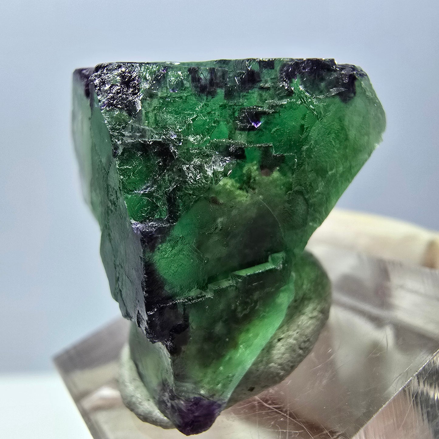 Phantom Fluorit Würfel parkettiert, zonal, grün lila Okorusu, Namibia 31*22*20mm