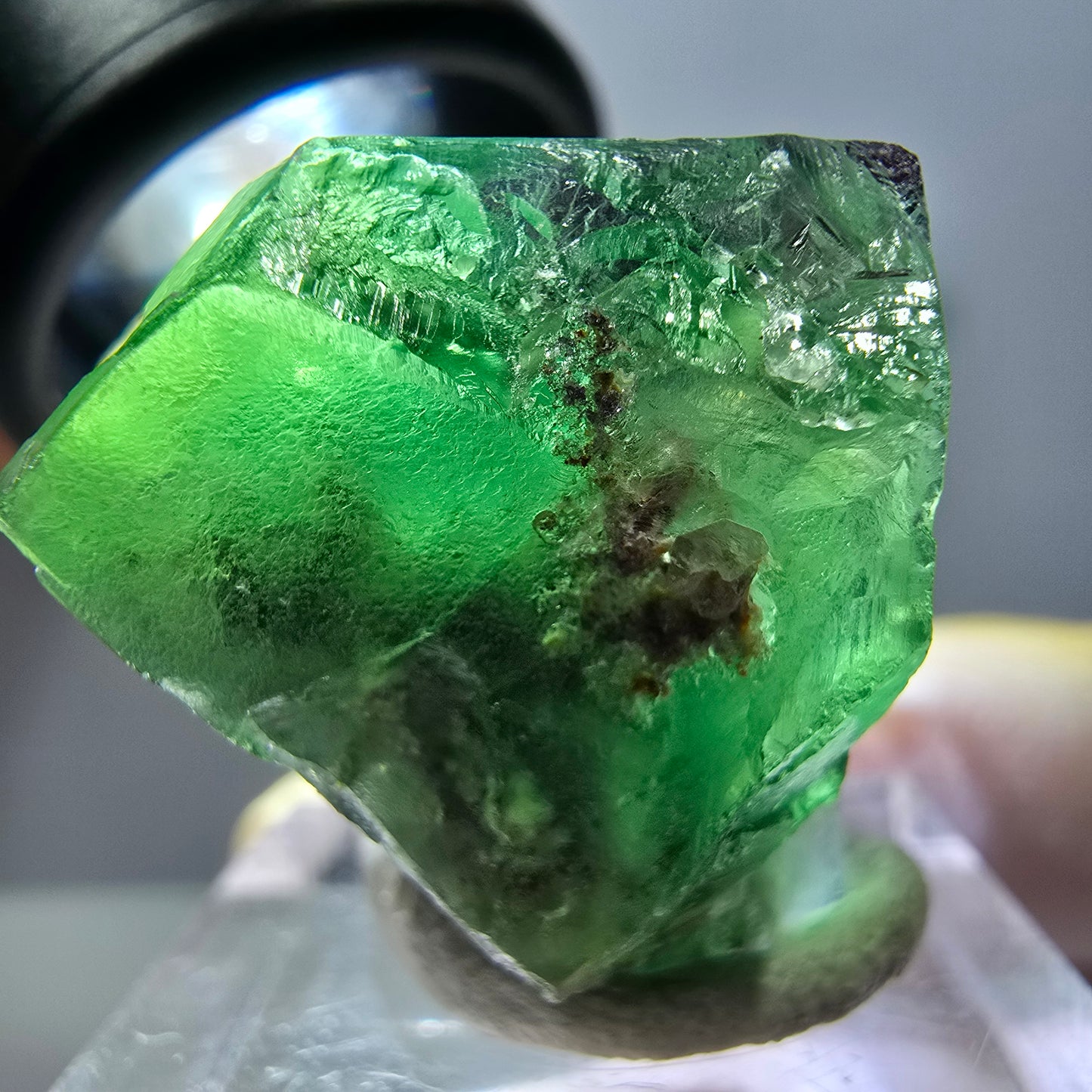 Phantom Fluorit Würfel parkettiert, zonal, grün lila Okorusu, Namibia 31*22*20mm