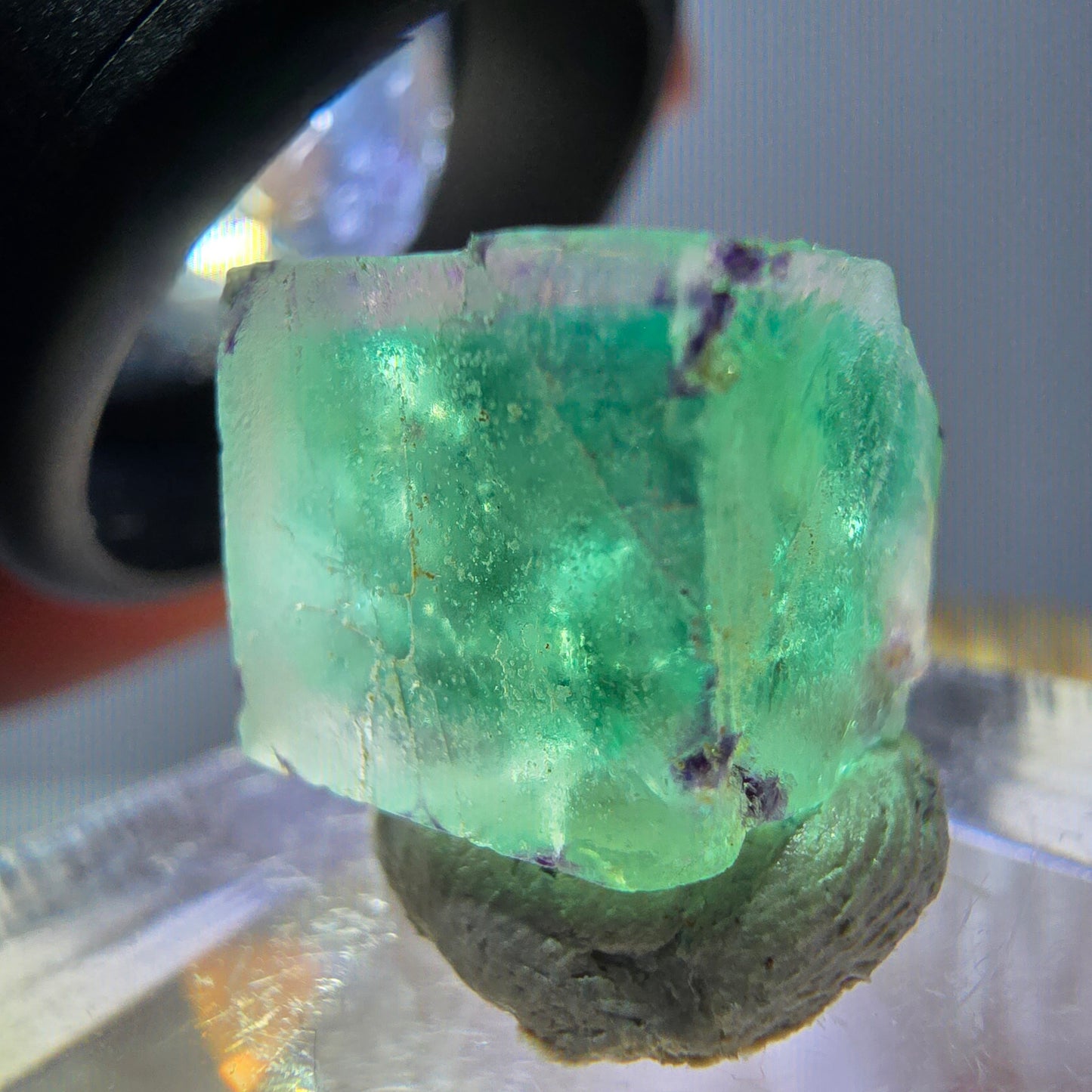 Phantom Fluorit Würfel parkettiert, grün lila Okorusu, Namibia 12*12*12mm