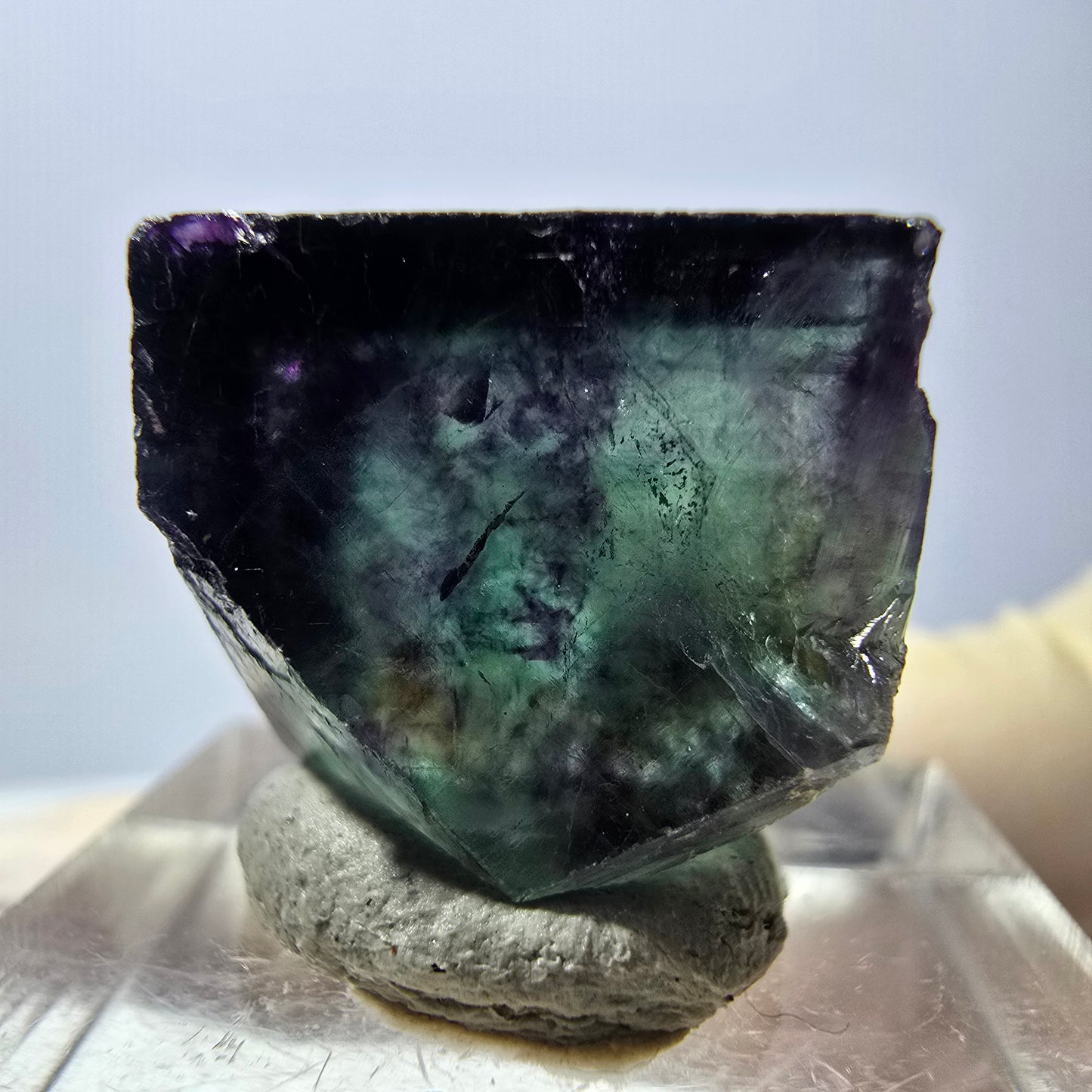 Phantom Fluorit Würfel parkettiert, grün lila Okorusu, Namibia 17*17*17mm