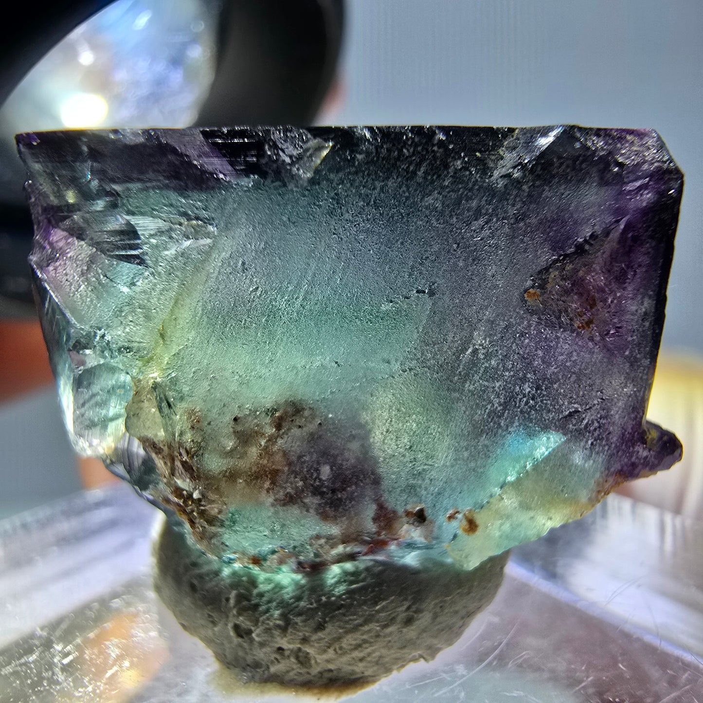 Phantom Fluorit Würfel parkettiert, grün lila Okorusu, Namibia 17*17*17mm