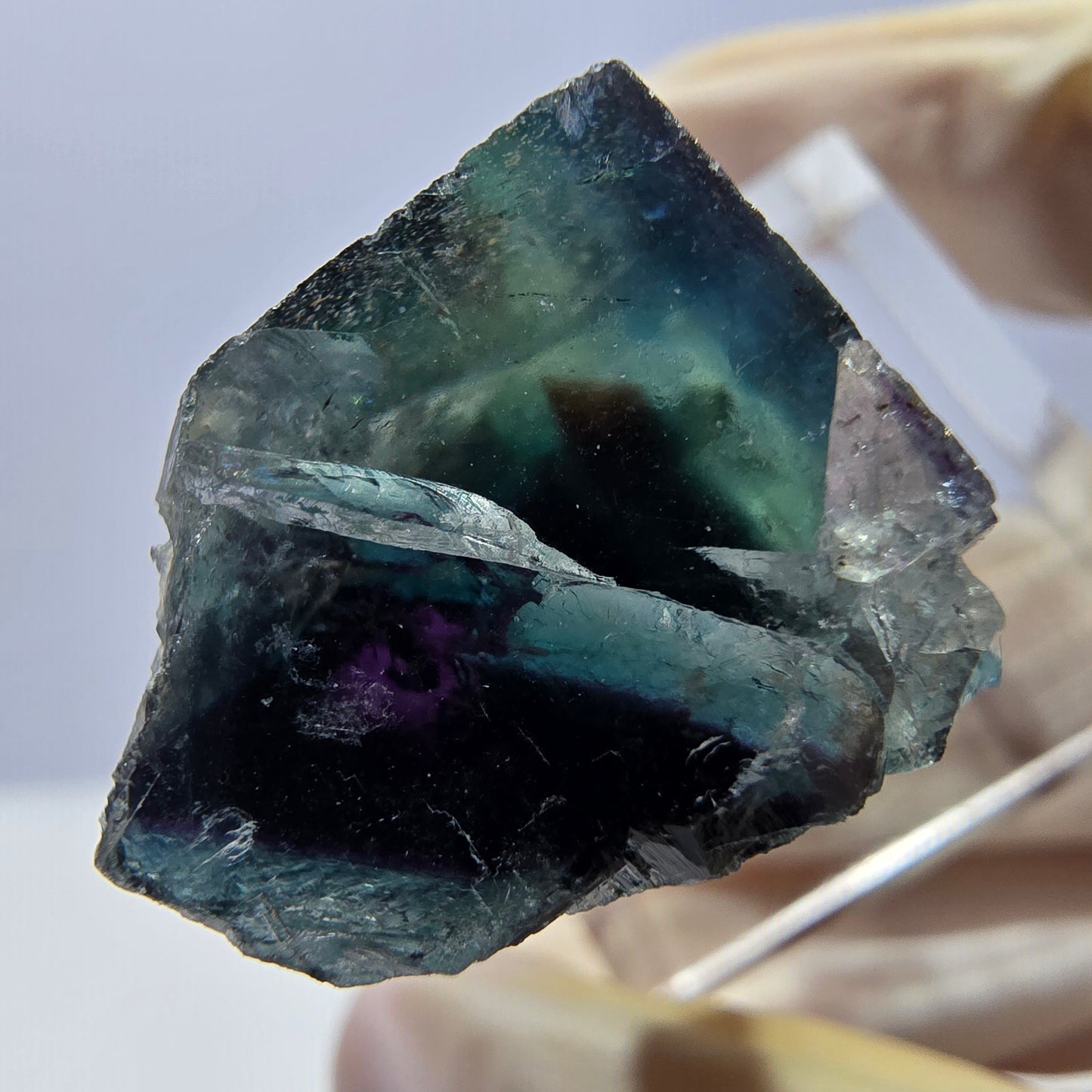 Phantom Fluorit Würfel parkettiert, grün lila Okorusu, Namibia 27*20*16mm