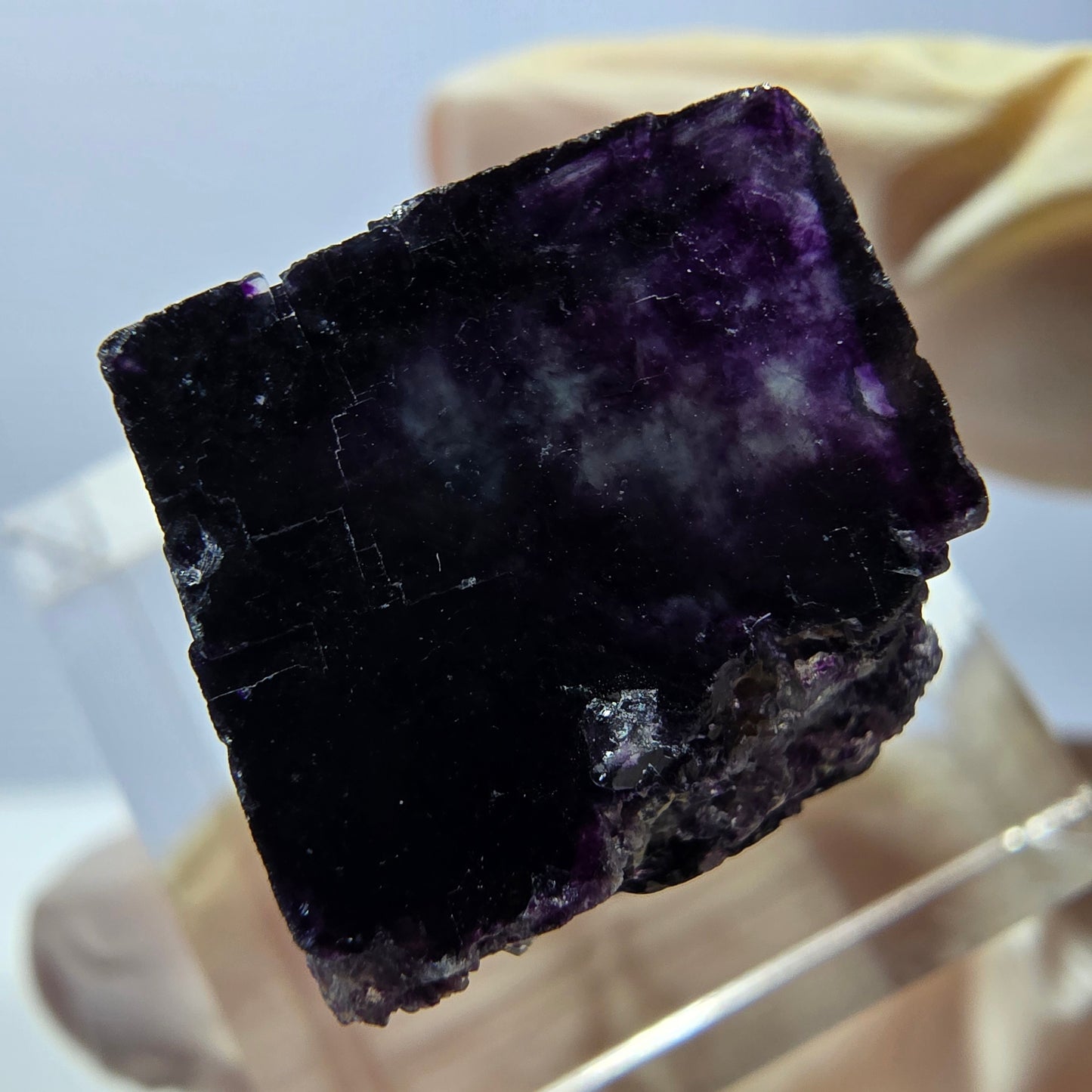 Phantom Fluorit Würfel parkettiert, grün lila Okorusu, Namibia 18*15*15mm