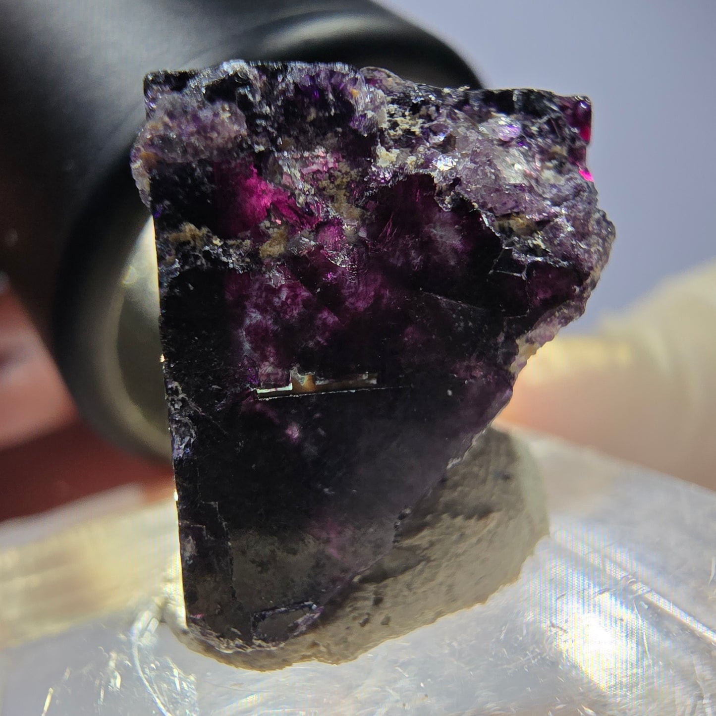 Phantom Fluorit Würfel parkettiert, grün lila Okorusu, Namibia 18*15*15mm