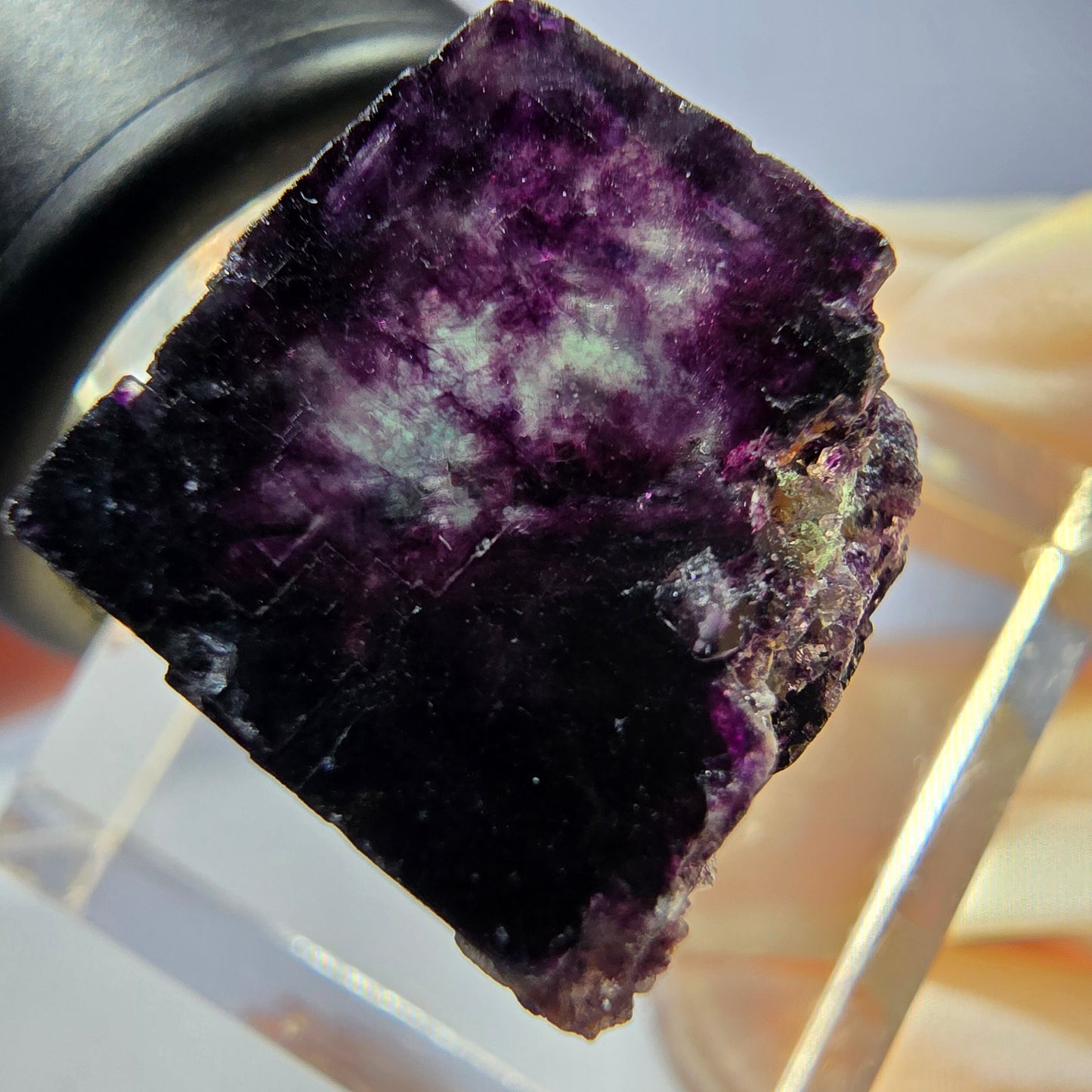 Phantom Fluorit Würfel parkettiert, grün lila Okorusu, Namibia 18*15*15mm