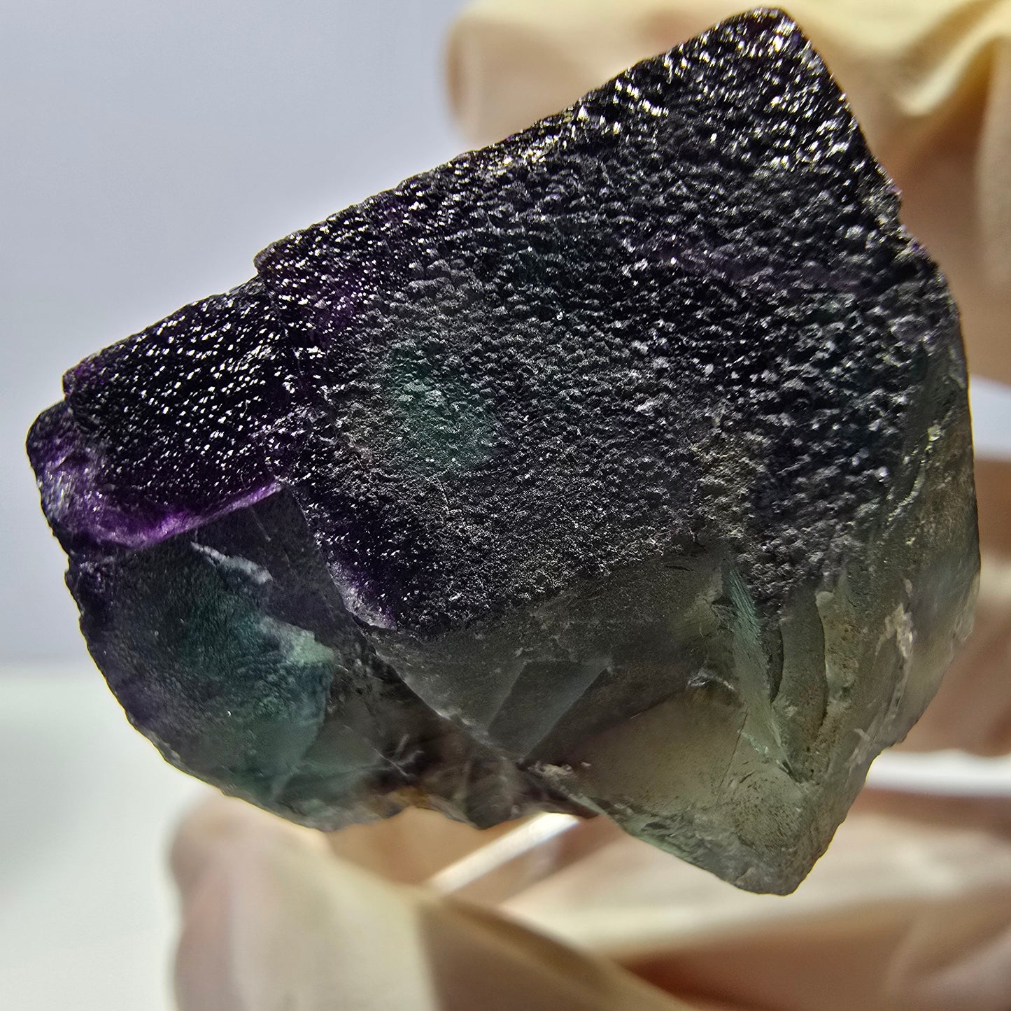 Phantom Fluorit Würfel parkettiert, grün lila Okorusu, Namibia 23*22*20mm