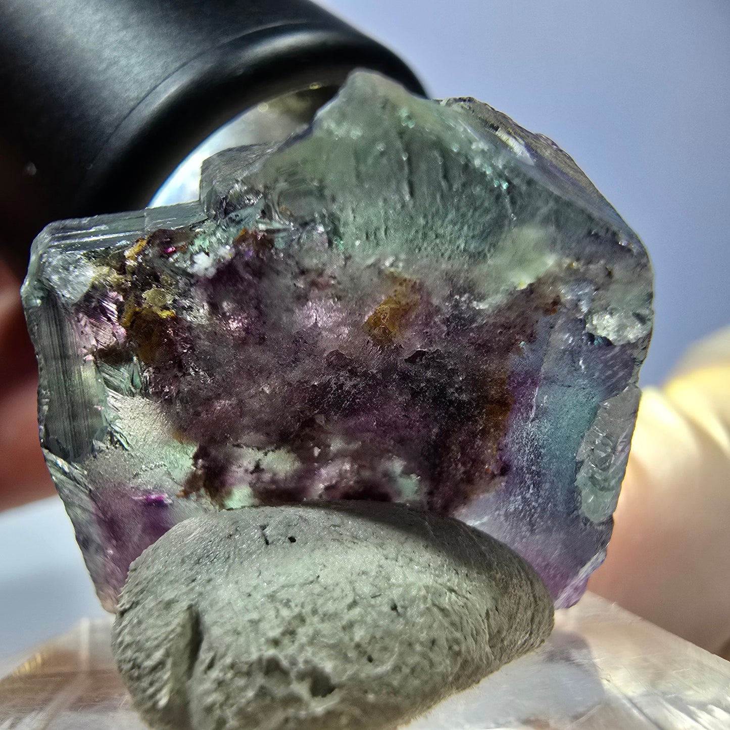 Phantom Fluorit Würfel parkettiert, grün lila Okorusu, Namibia 23*22*20mm