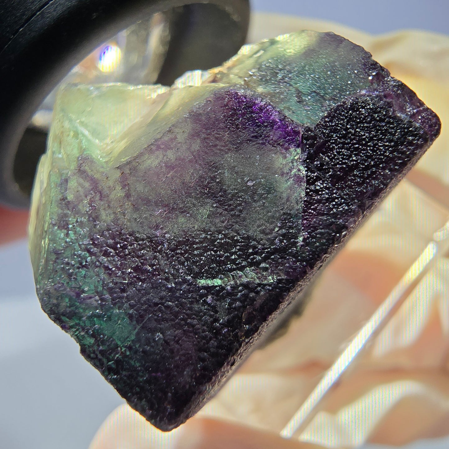 Phantom Fluorit Würfel parkettiert, grün lila Okorusu, Namibia 23*22*20mm