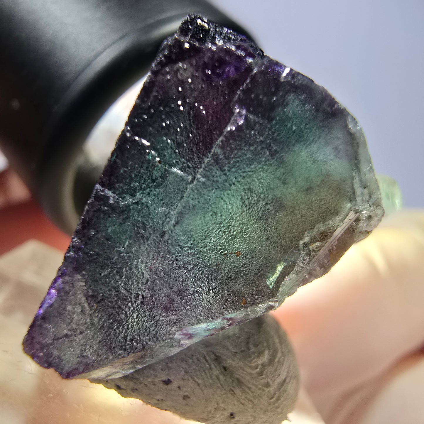 Phantom Fluorit Würfel parkettiert, grün lila Okorusu, Namibia 23*22*20mm
