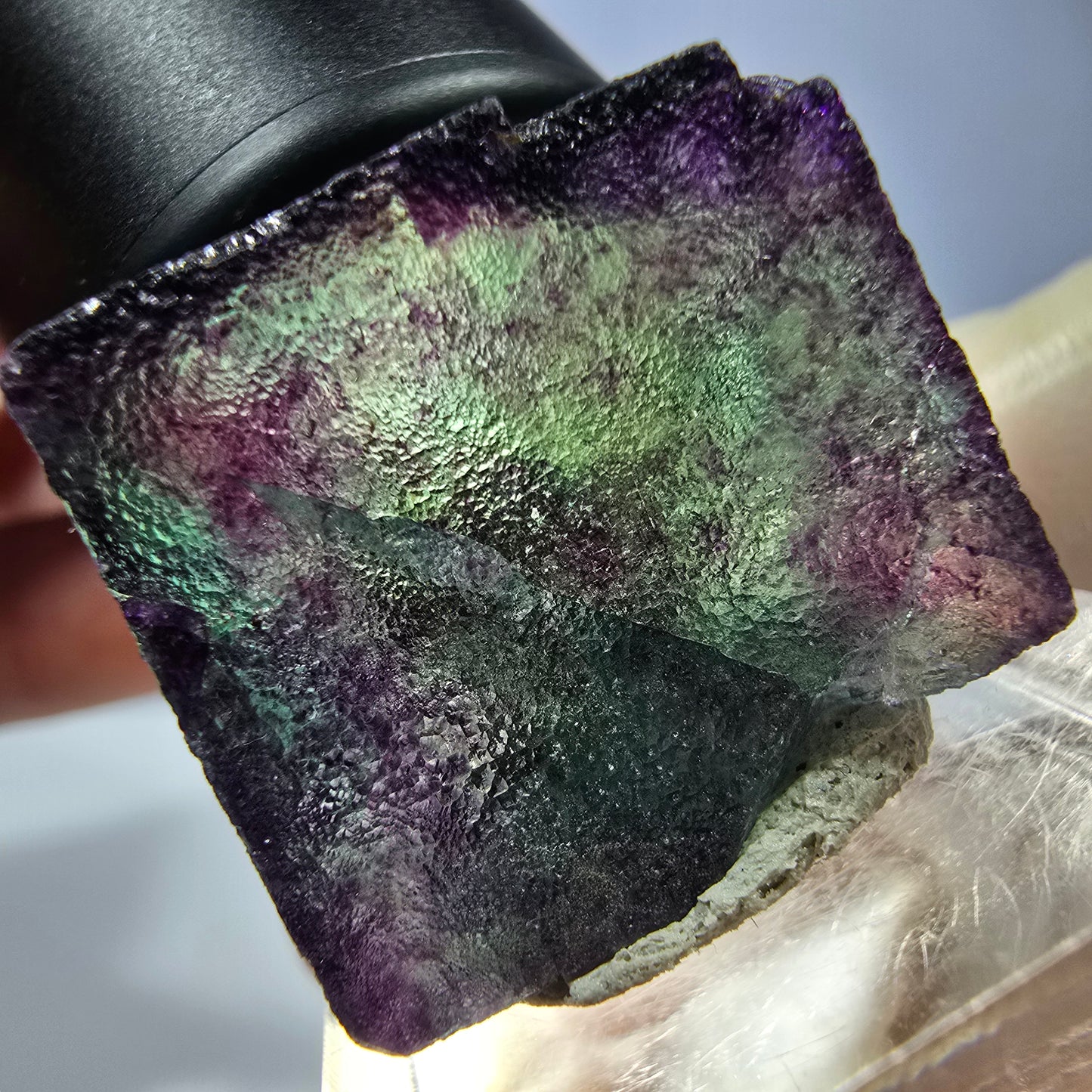 Phantom Fluorit Würfel parkettiert, grün lila Okorusu, Namibia 23*22*20mm