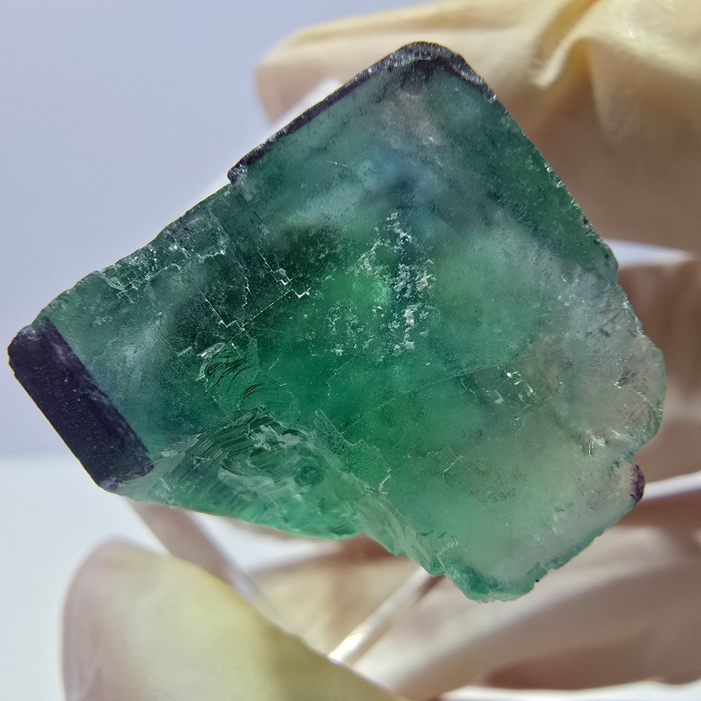 Phantom Fluorit Würfel parkettiert, grün lila Okorusu, Namibia 20*21*19mm