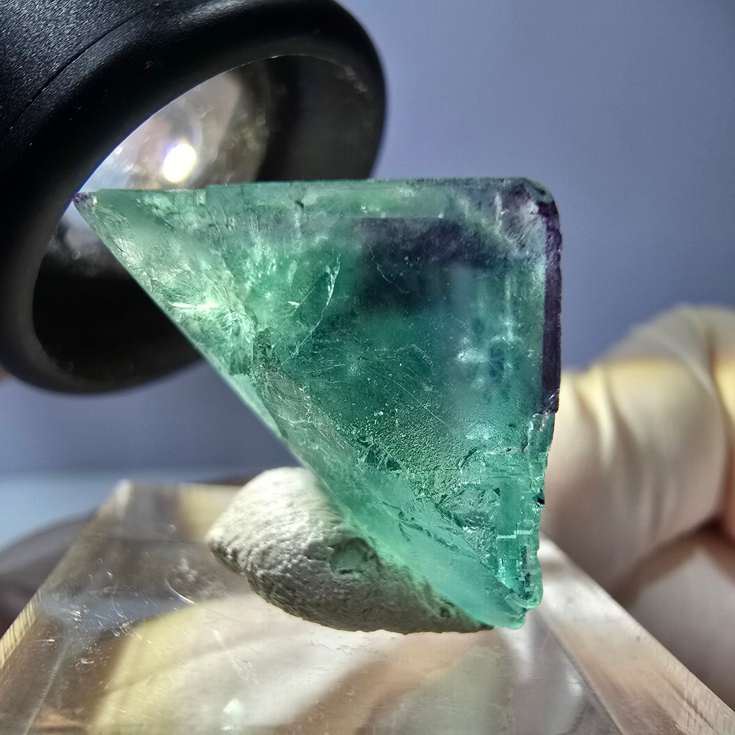 Phantom Fluorit Würfel parkettiert, grün lila Okorusu, Namibia 20*21*19mm