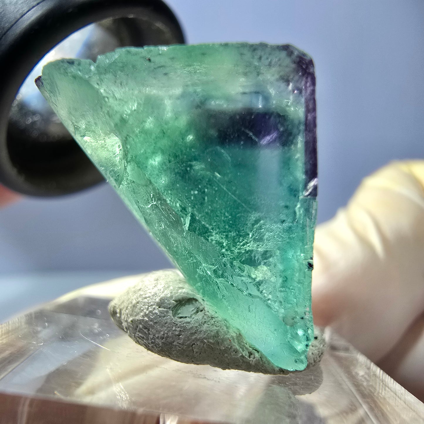 Phantom Fluorit Würfel parkettiert, grün lila Okorusu, Namibia 20*21*19mm