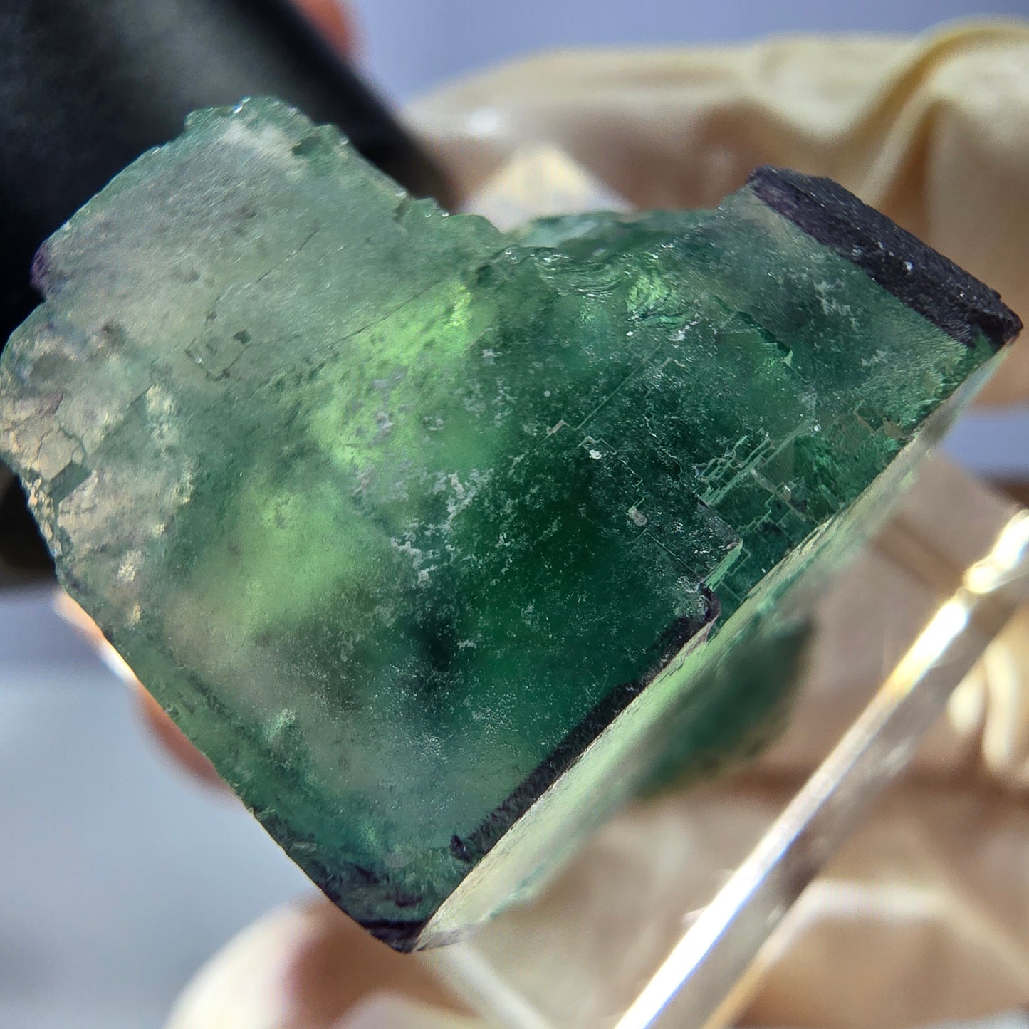 Phantom Fluorit Würfel parkettiert, grün lila Okorusu, Namibia 20*21*19mm