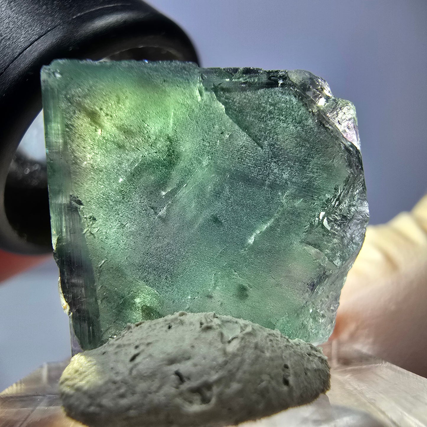 Phantom Fluorit Würfel parkettiert, grün lila Okorusu, Namibia 21*19*8mm