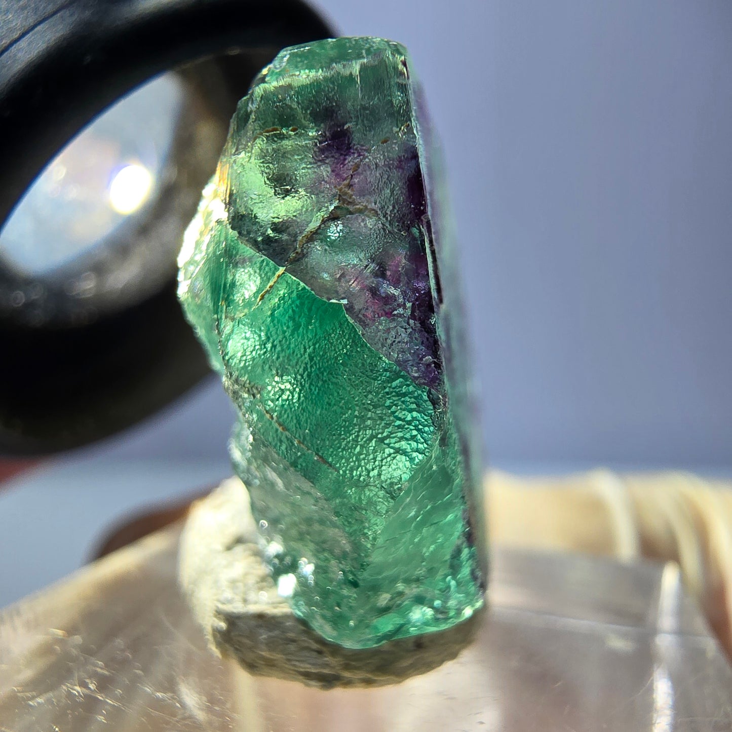 Phantom Fluorit Würfel parkettiert, grün lila Okorusu, Namibia 21*19*8mm