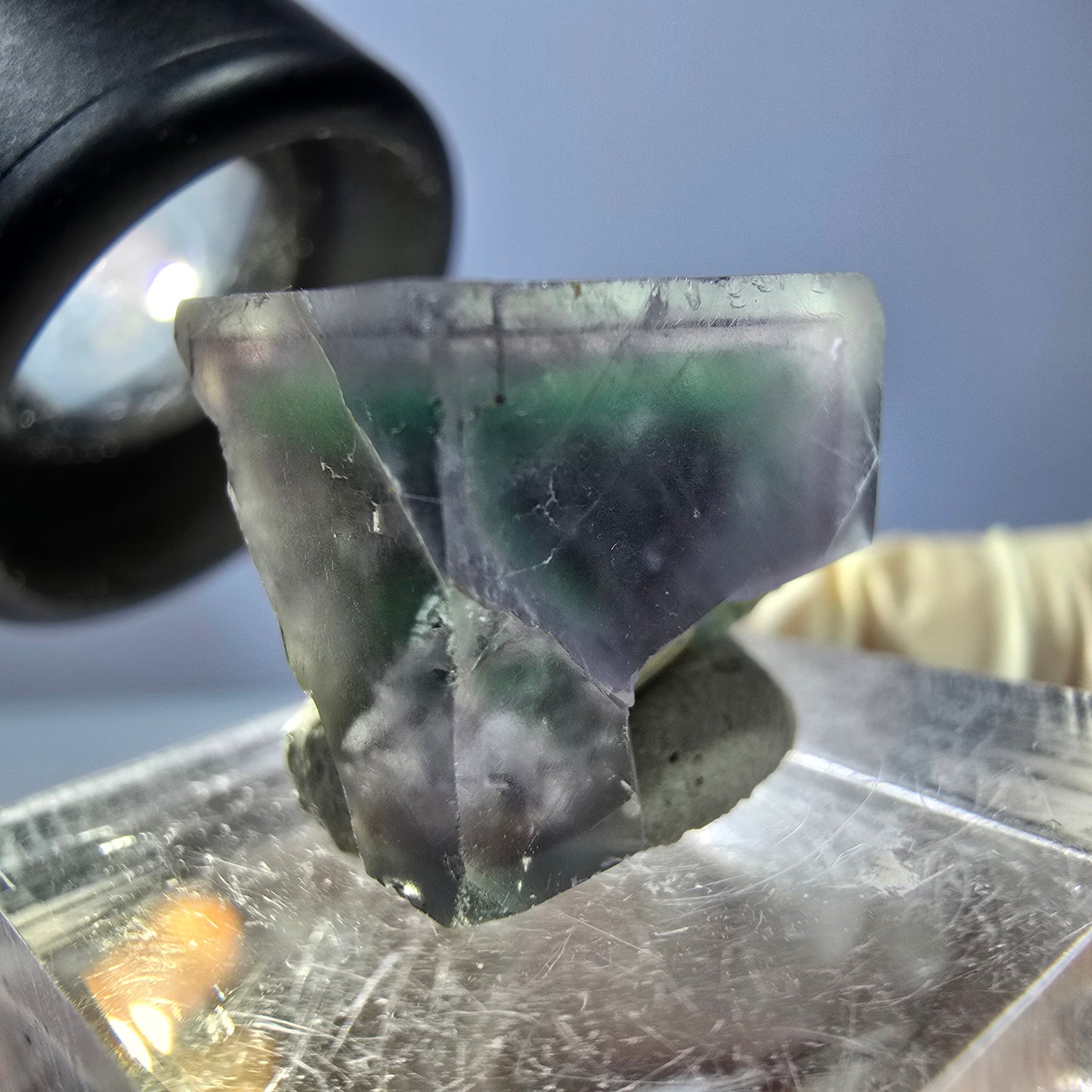 Phantom Fluorit Würfel parkettiert, grün lila Okorusu, Namibia 15*13*13mm