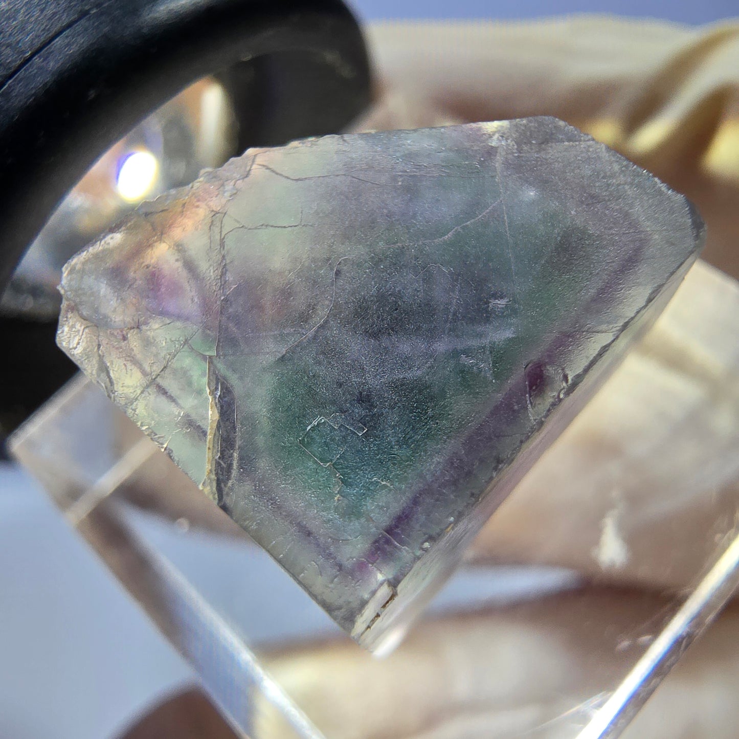 Phantom Fluorit Würfel parkettiert, grün lila Okorusu, Namibia 15*13*13mm
