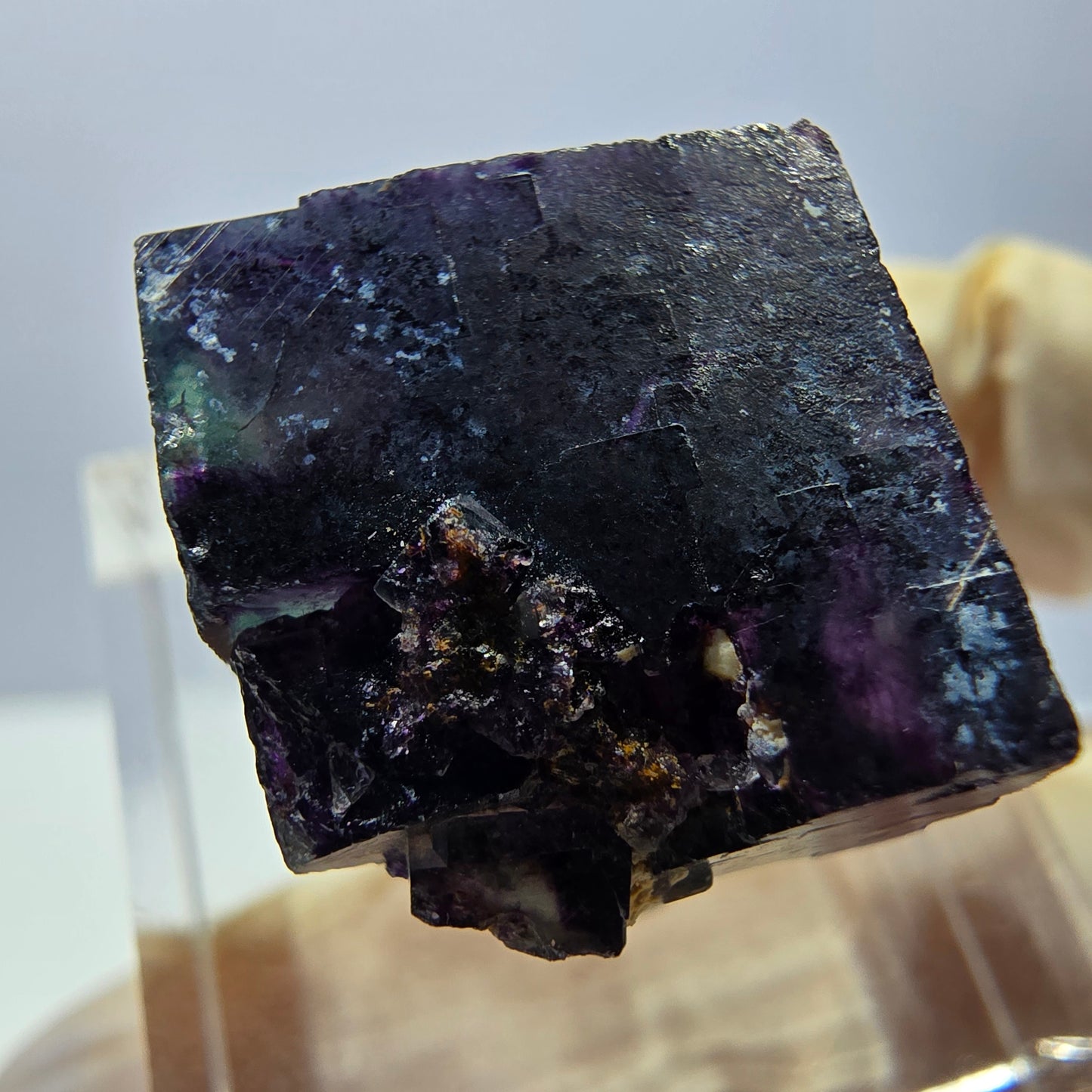 Phantom Fluorit Würfel parkettiert, grün lila Okorusu, Namibia 16*16*16mm