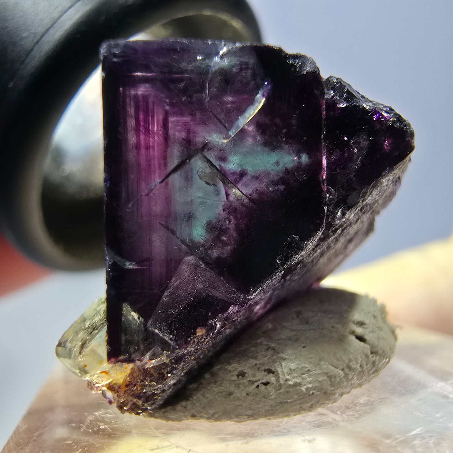 Phantom Fluorit Würfel parkettiert, grün lila Okorusu, Namibia 16*16*16mm