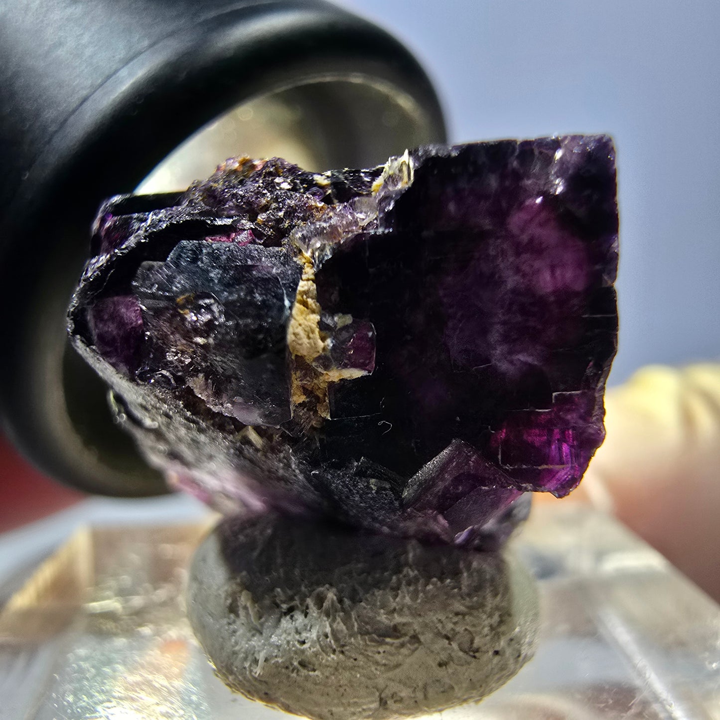 Phantom Fluorit Würfel parkettiert, grün lila Okorusu, Namibia 16*16*16mm