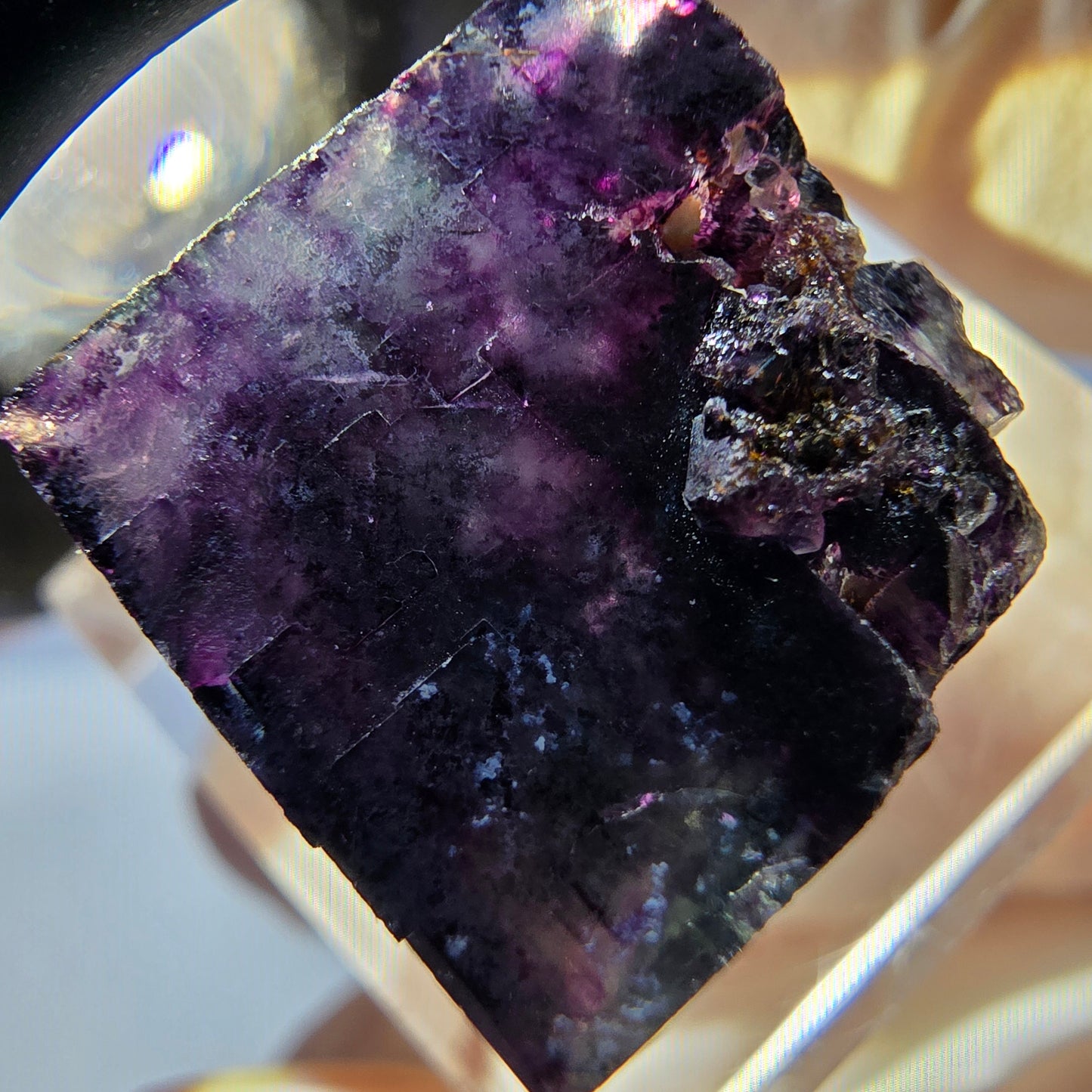 Phantom Fluorit Würfel parkettiert, grün lila Okorusu, Namibia 16*16*16mm