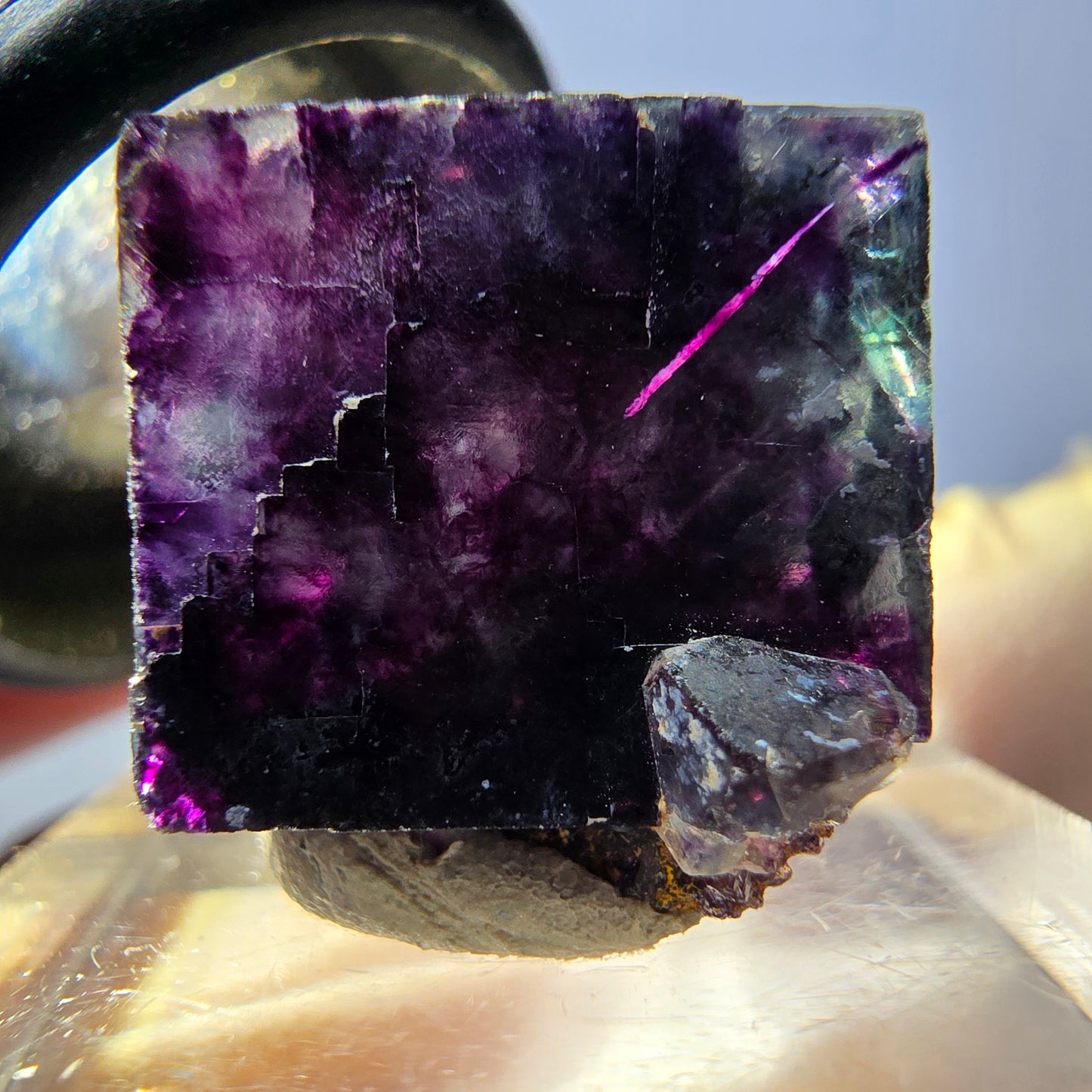 Phantom Fluorit Würfel parkettiert, grün lila Okorusu, Namibia 16*16*16mm