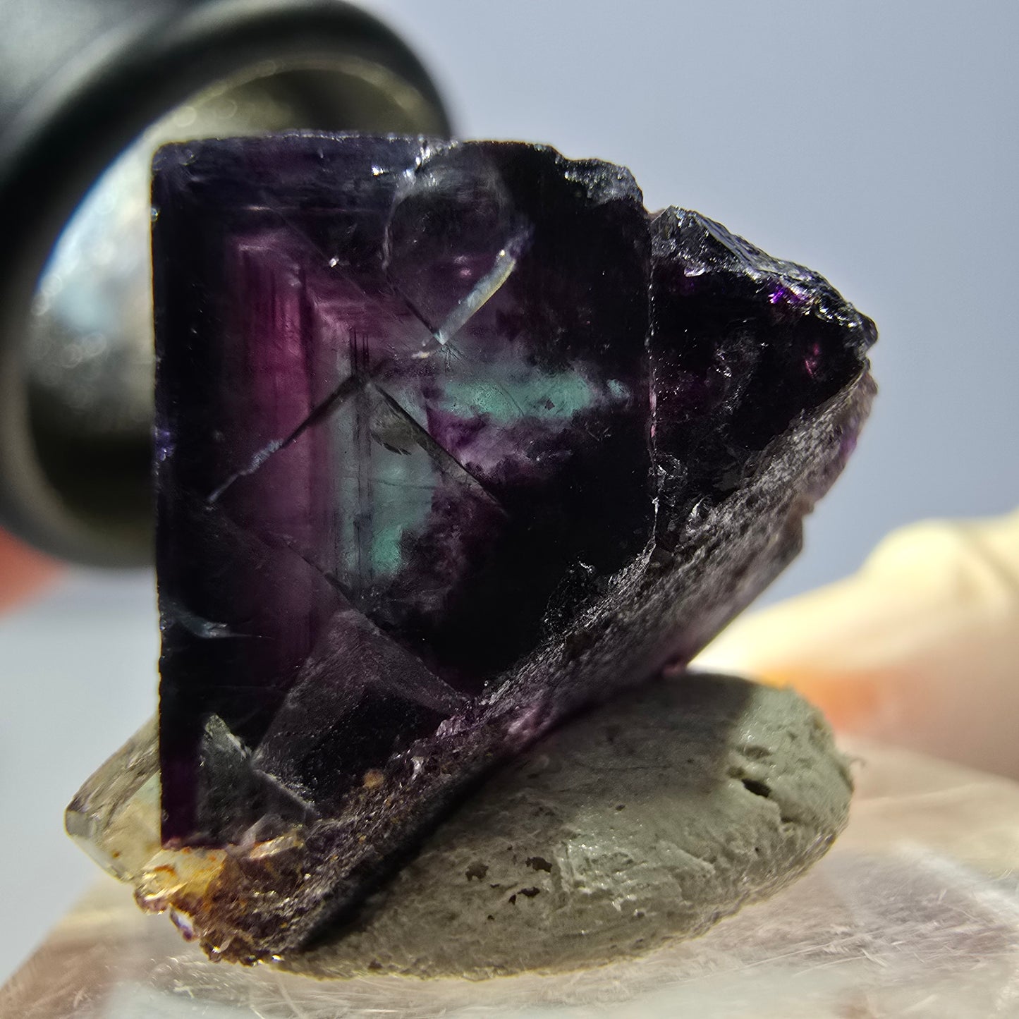 Phantom Fluorit Würfel parkettiert, grün lila Okorusu, Namibia 16*16*16mm