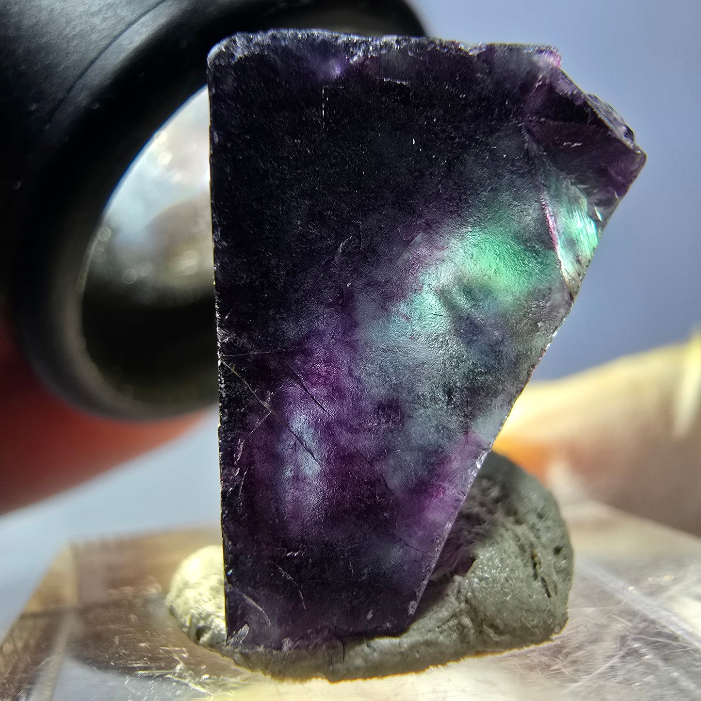 Phantom Fluorit Würfel parkettiert, grün lila Okorusu, Namibia 20*18*16mm