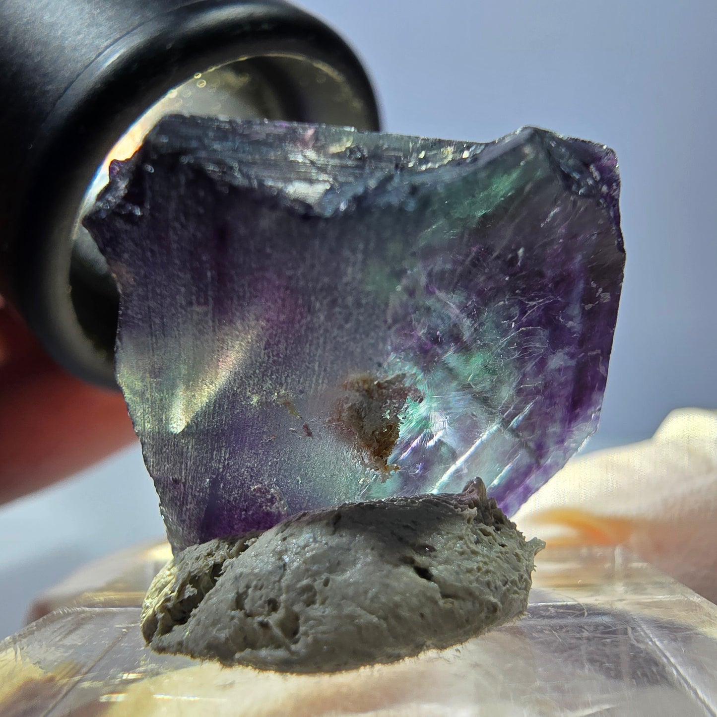 Phantom Fluorit Würfel parkettiert, grün lila Okorusu, Namibia 20*18*16mm