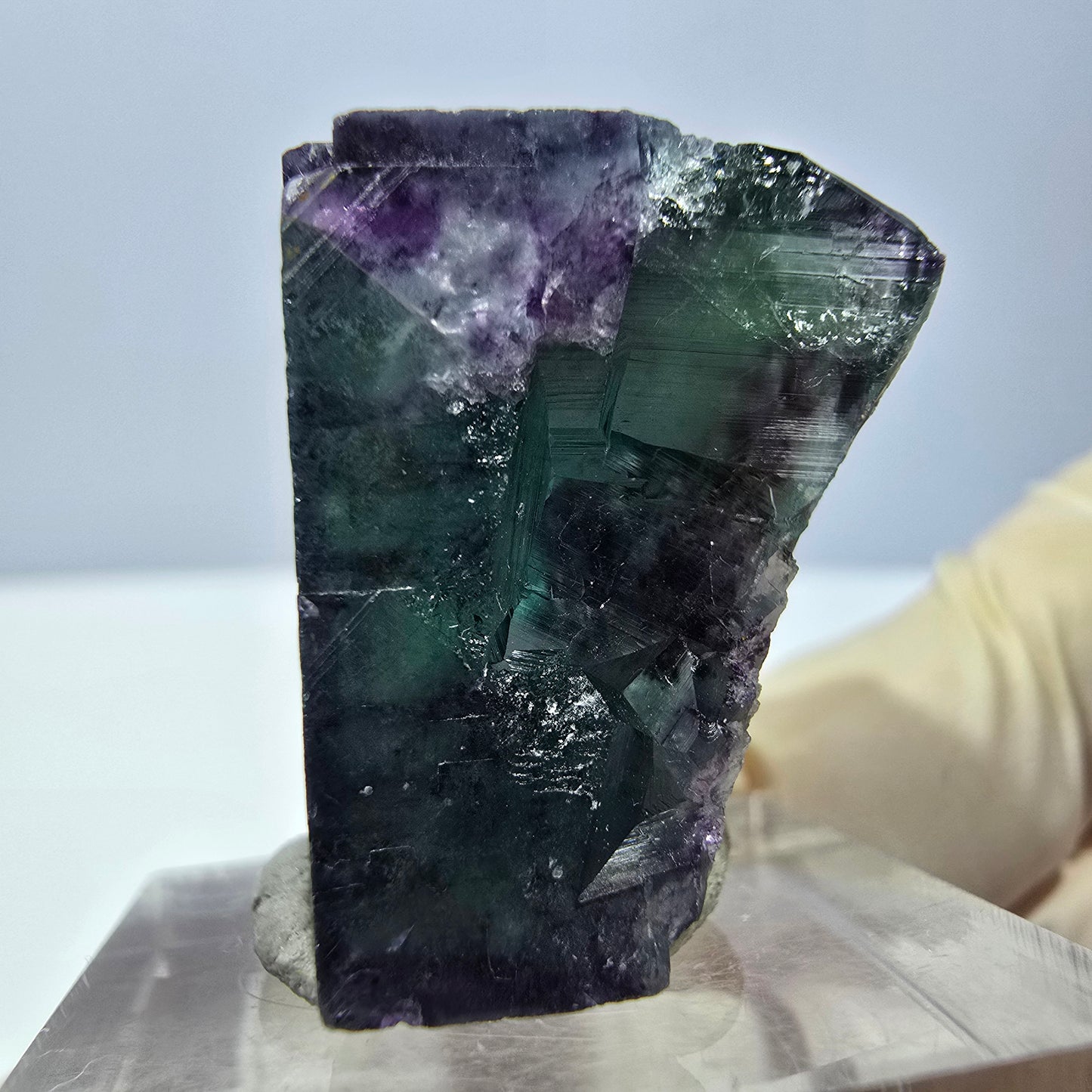 Phantom Fluorit Würfel parkettiert, grün lila Okorusu, Namibia 23*22*18mm