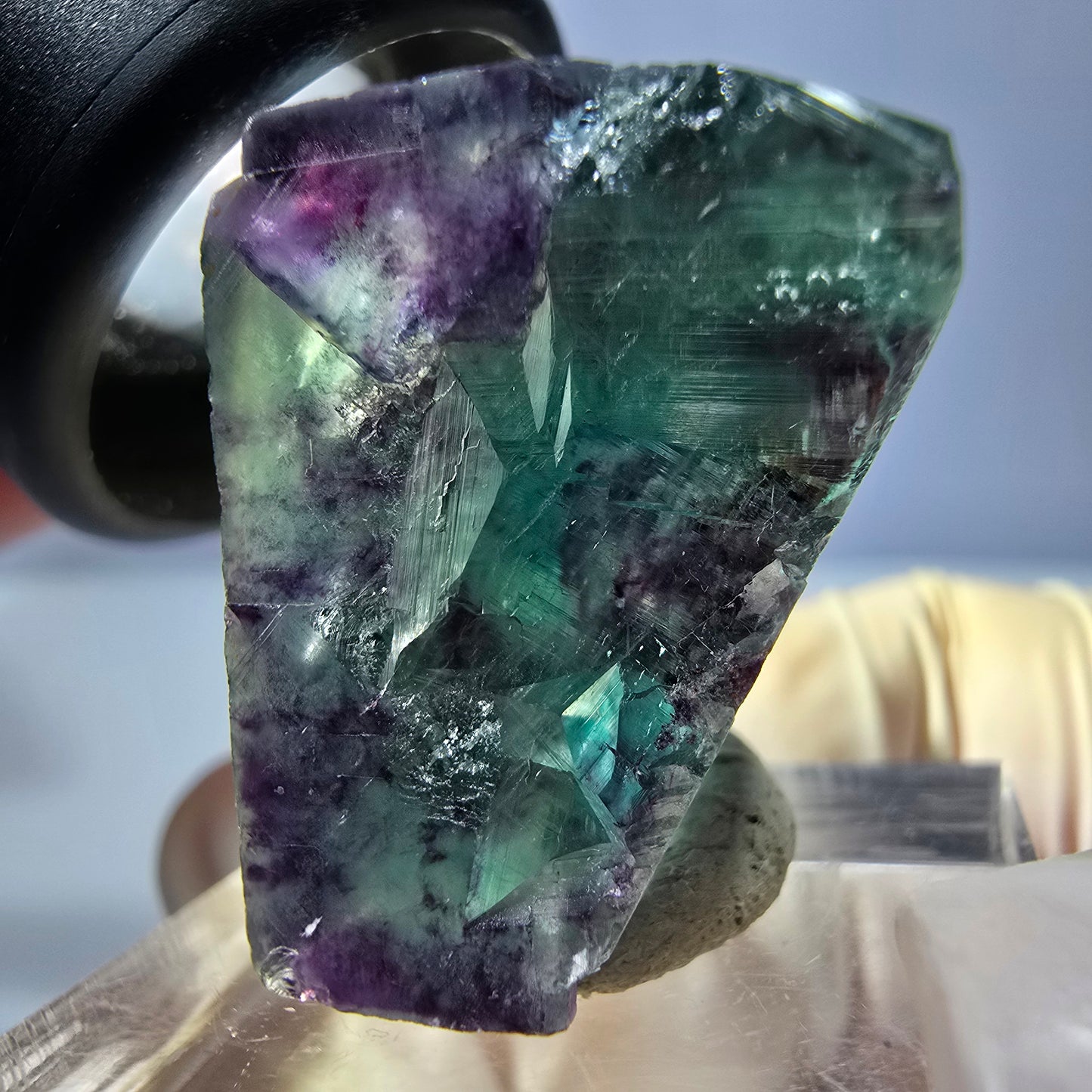 Phantom Fluorit Würfel parkettiert, grün lila Okorusu, Namibia 23*22*18mm