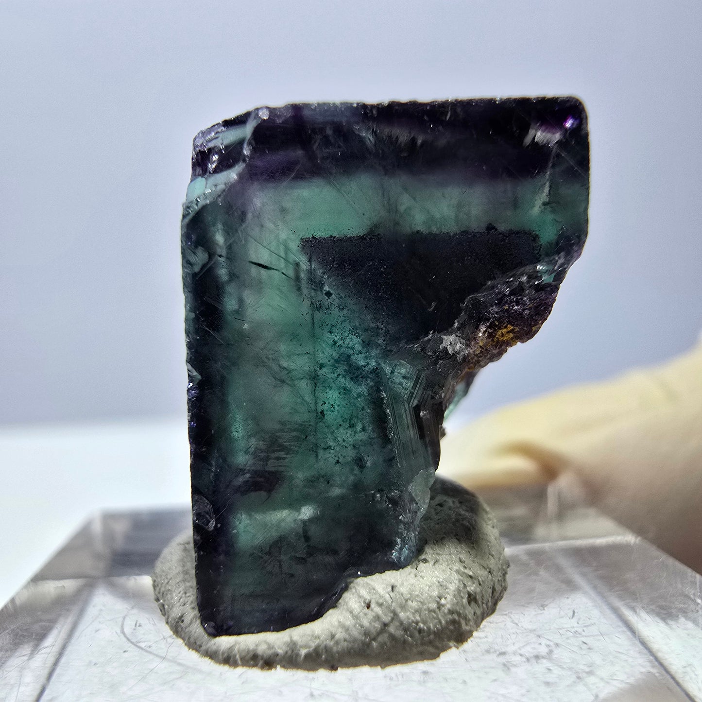 Phantom Fluorit Würfel parkettiert, grün lila Okorusu, Namibia 18*15*15mm