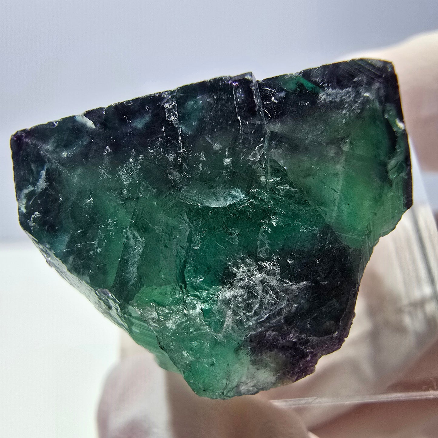 Phantom Fluorit Würfel parkettiert, grün lila Okorusu, Namibia 22*20*17mm