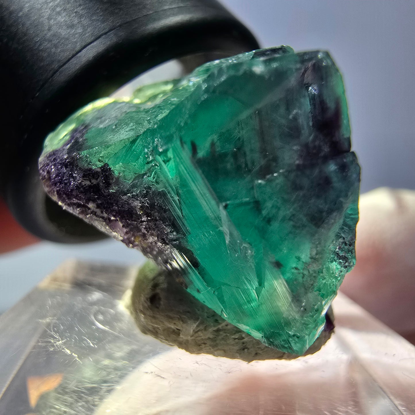 Phantom Fluorit Würfel parkettiert, grün lila Okorusu, Namibia 22*20*17mm