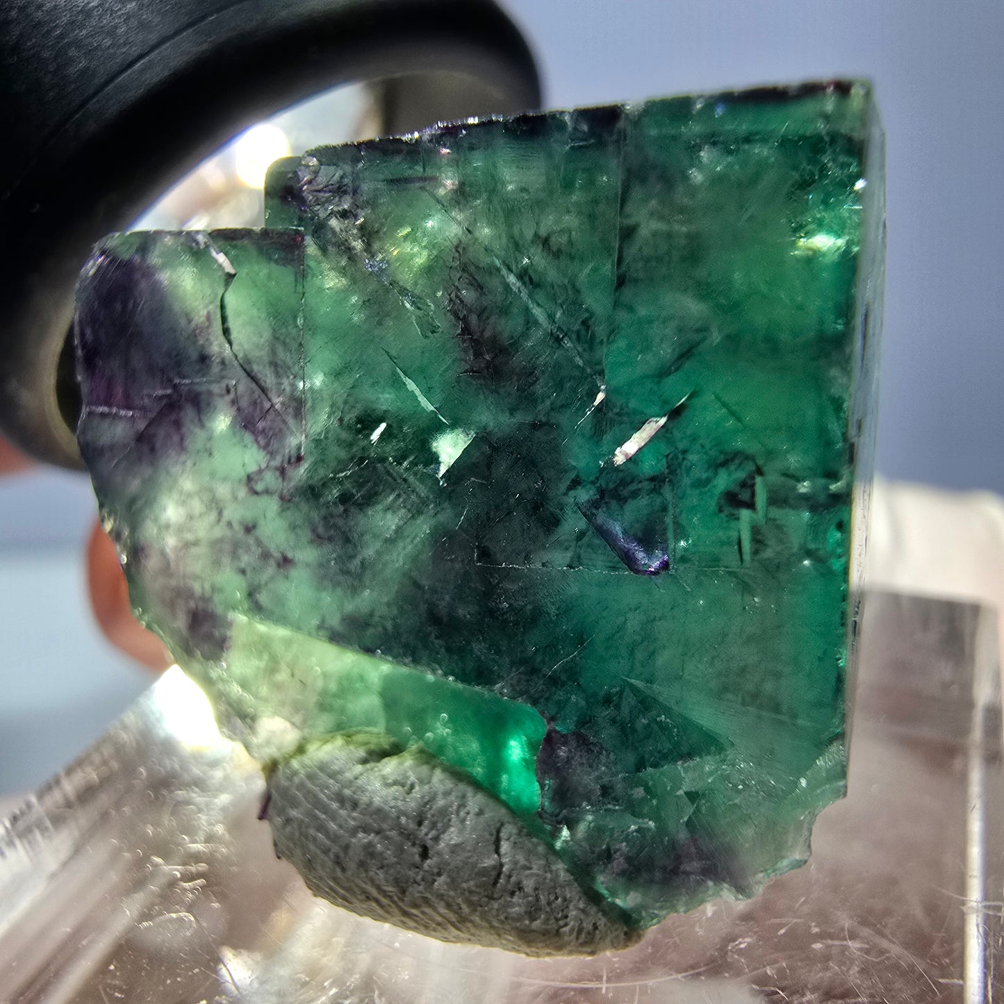 Phantom Fluorit Würfel parkettiert, grün lila Okorusu, Namibia 22*20*17mm