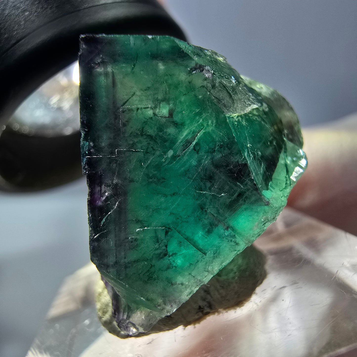 Phantom Fluorit Würfel parkettiert, grün lila Okorusu, Namibia 22*20*17mm