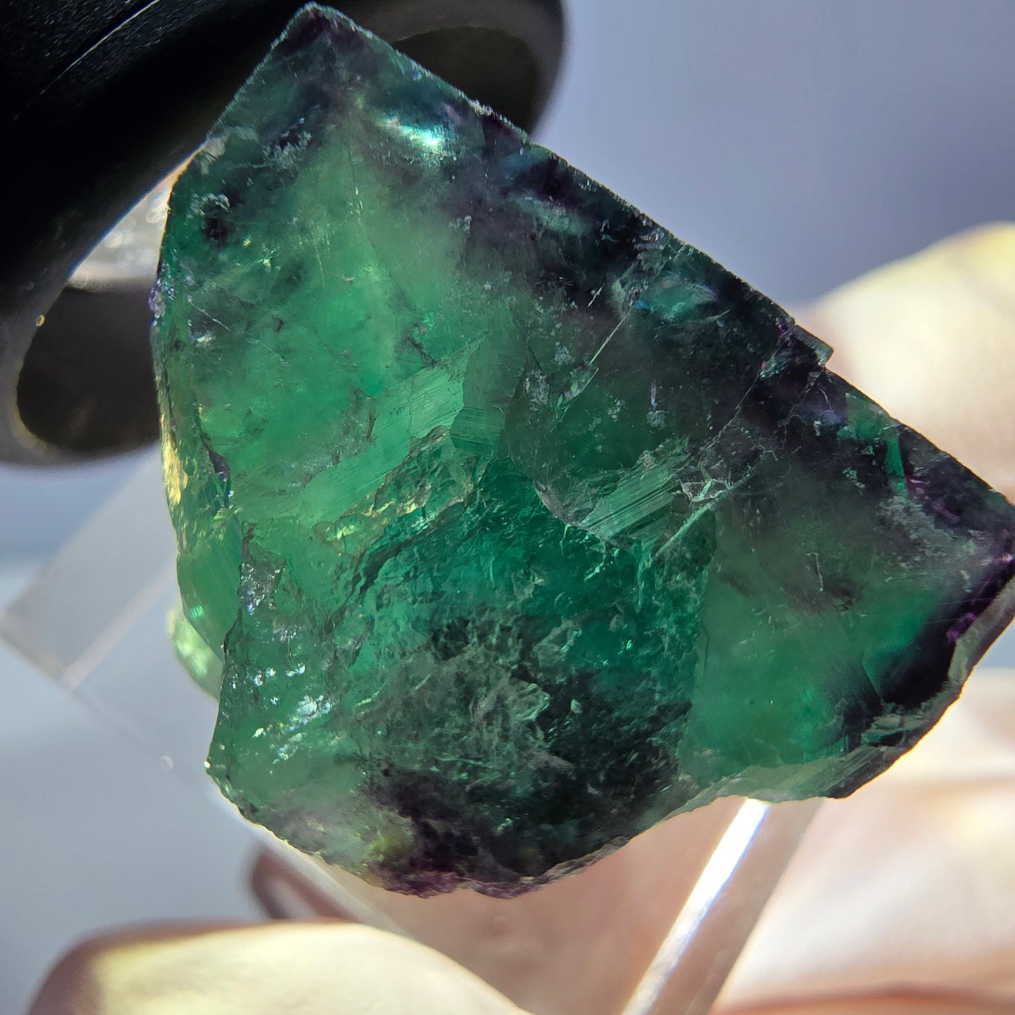 Phantom Fluorit Würfel parkettiert, grün lila Okorusu, Namibia 22*20*17mm