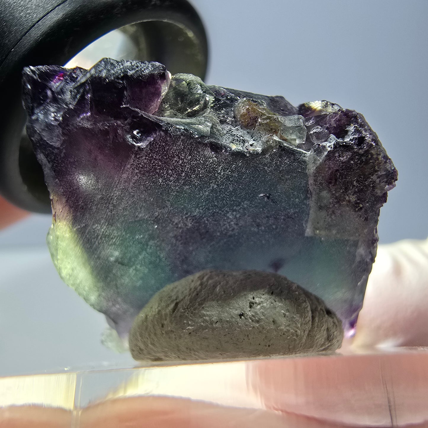 Phantom Fluorit Würfel parkettiert, grün lila Okorusu, Namibia 24*21*20mm