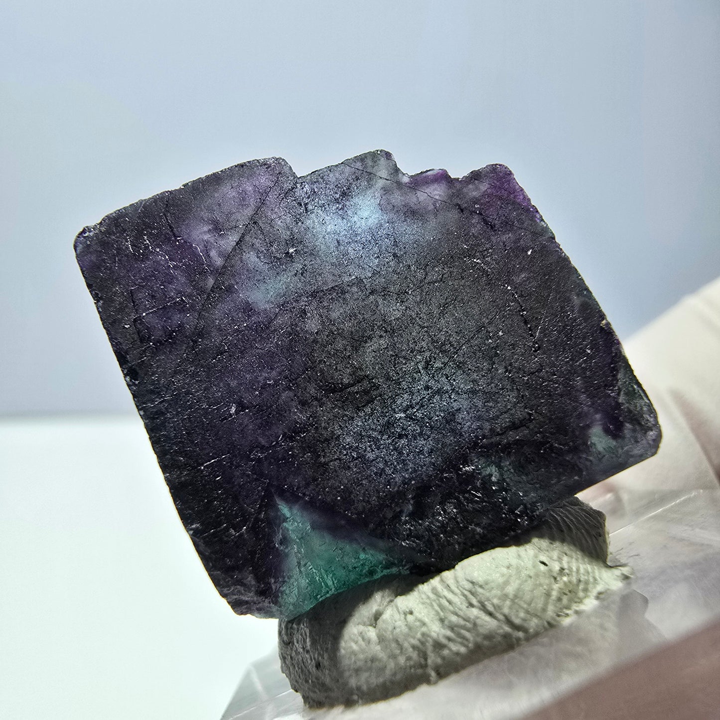 Phantom Fluorit Würfel parkettiert, grün lila Okorusu, Namibia 21*21*13mm
