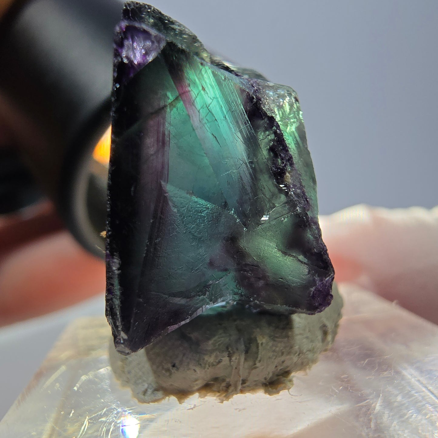 Phantom Fluorit Würfel parkettiert, grün lila Okorusu, Namibia 21*21*13mm